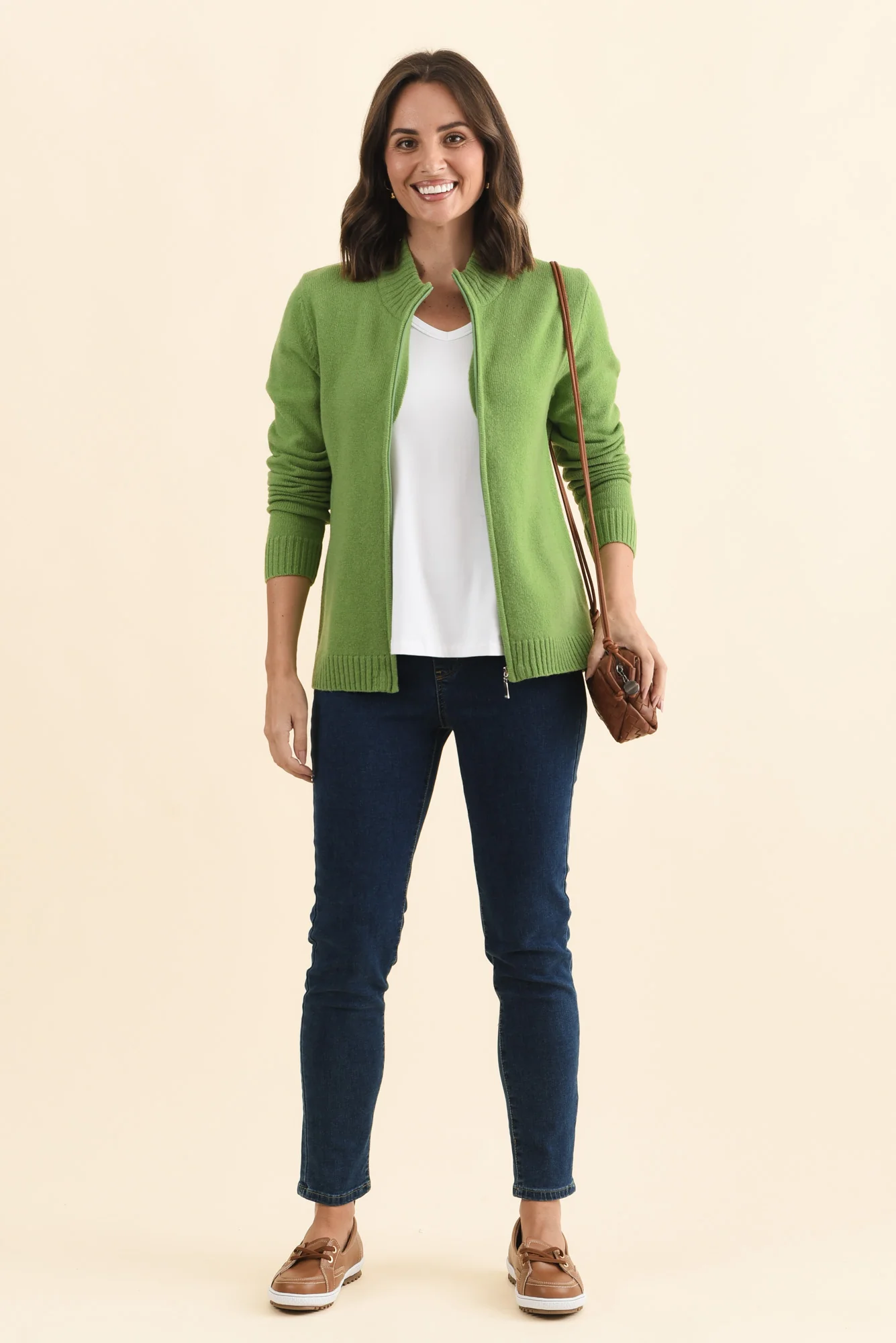 Pacey Green Wool Zip Jacket - Image 2