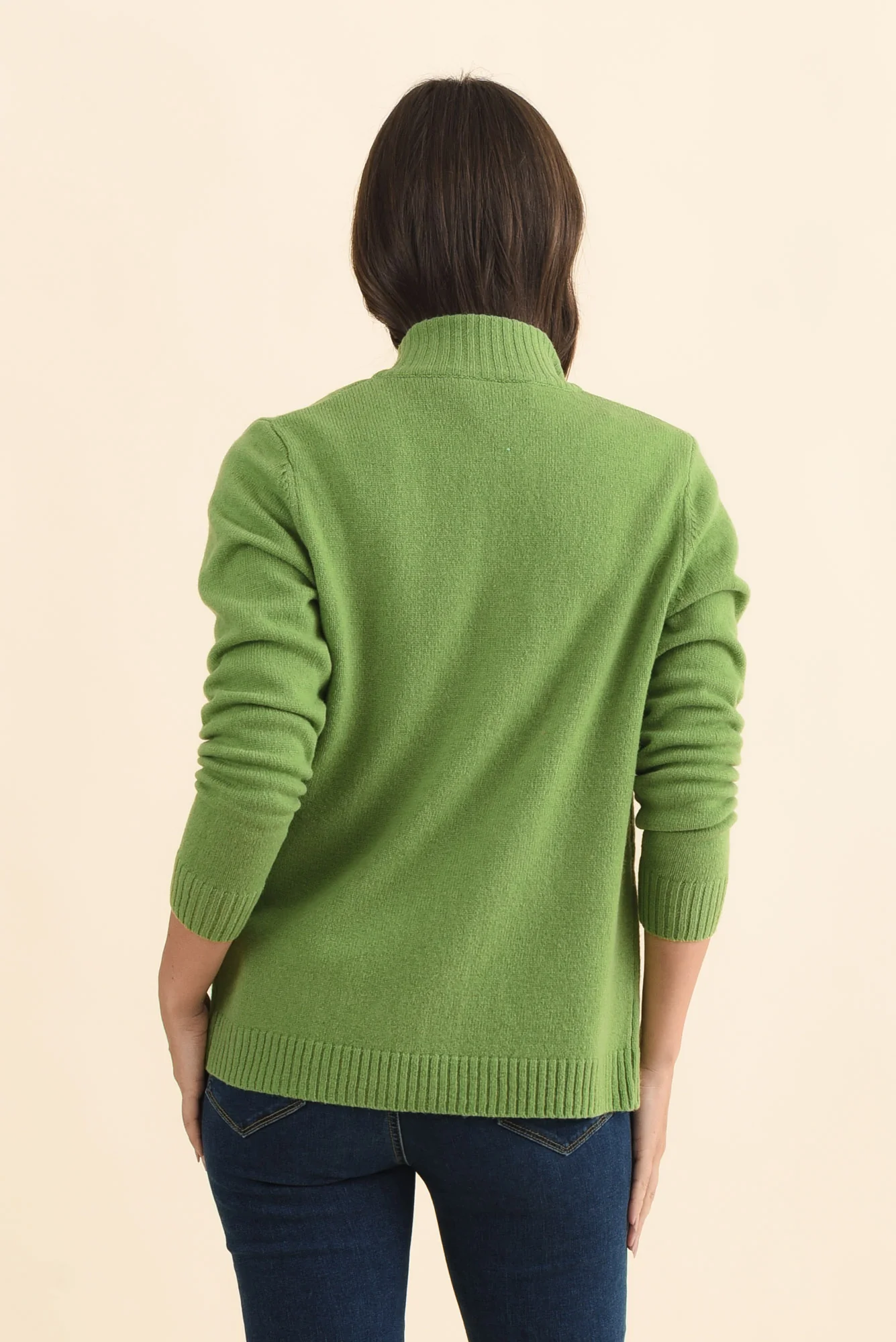 Pacey Green Wool Zip Jacket - Image 4