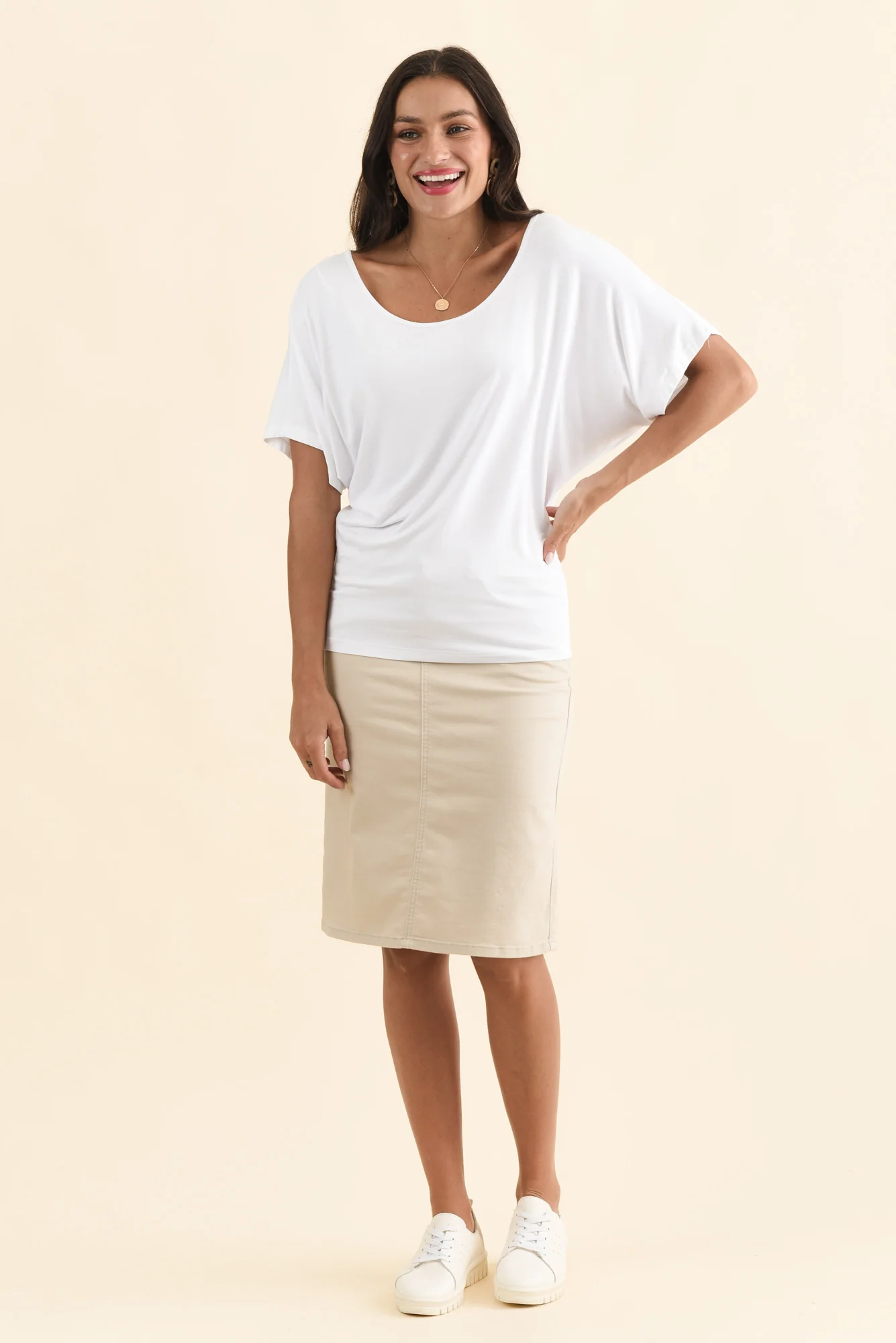 Palin Natural Zip Front Skirt - Image 6