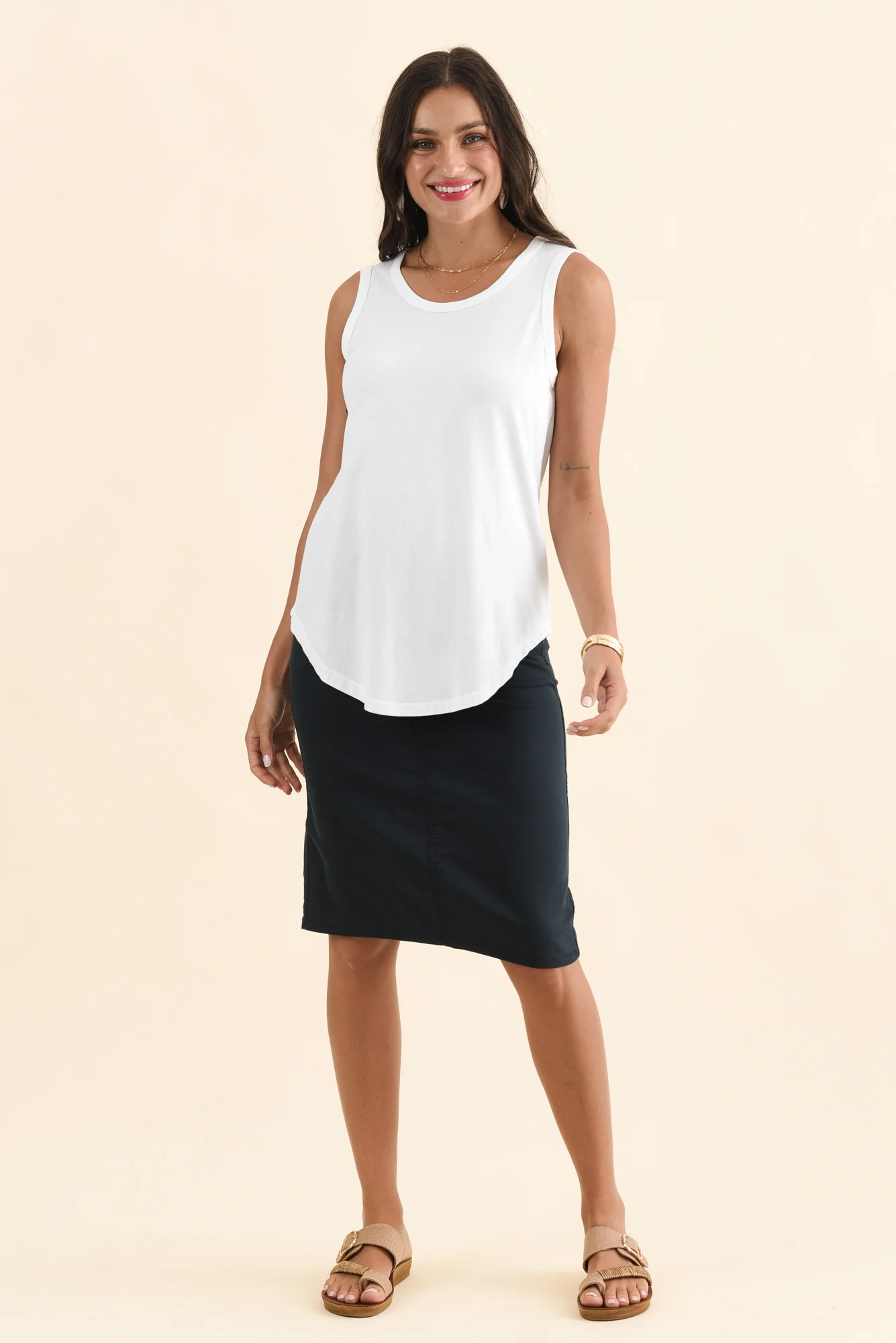 Palin Navy Zip Front Skirt - Image 8