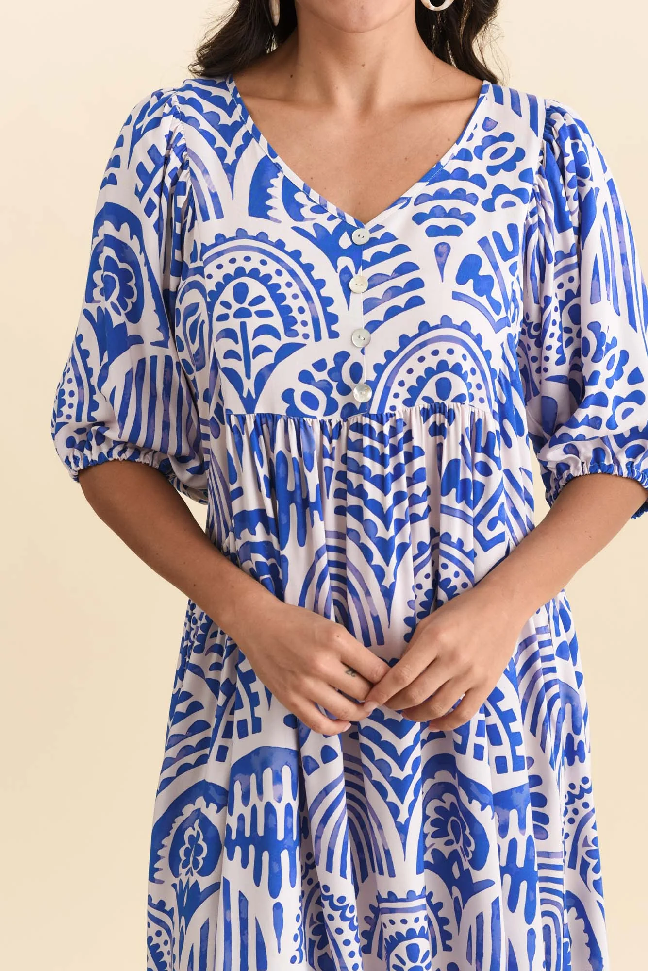 Pansy Blue Abstract Pocket Dress - Image 6