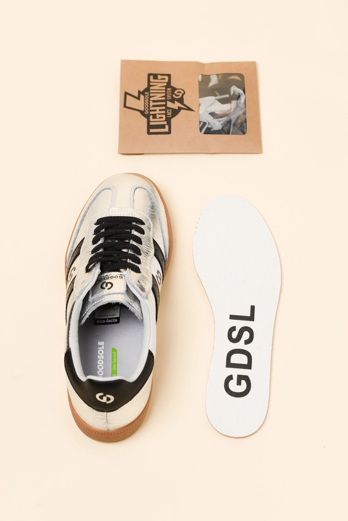 Parallel Silver Contrast Leather Sneaker - Image 4