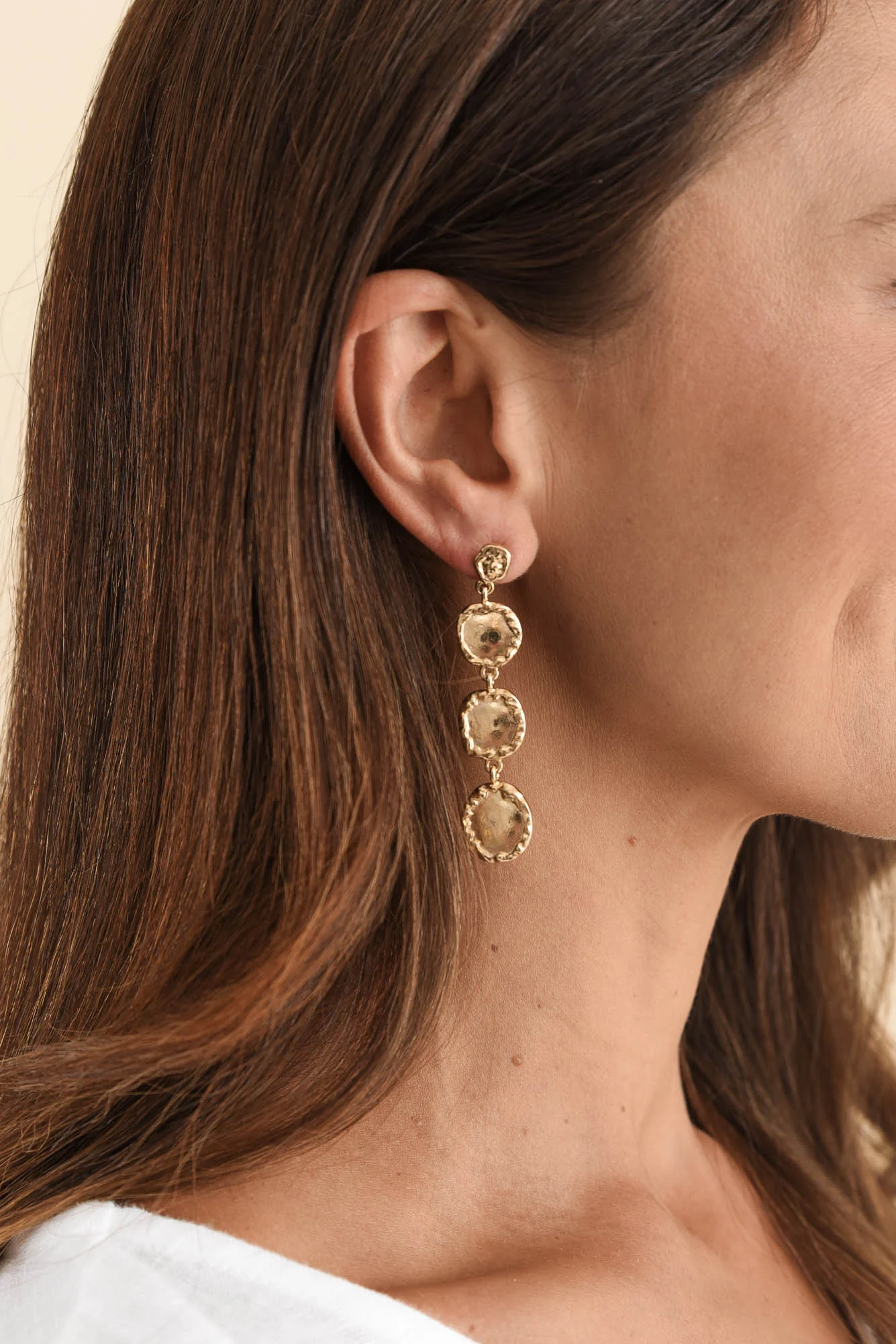 Paxos Gold Drop Earrings - Image 2