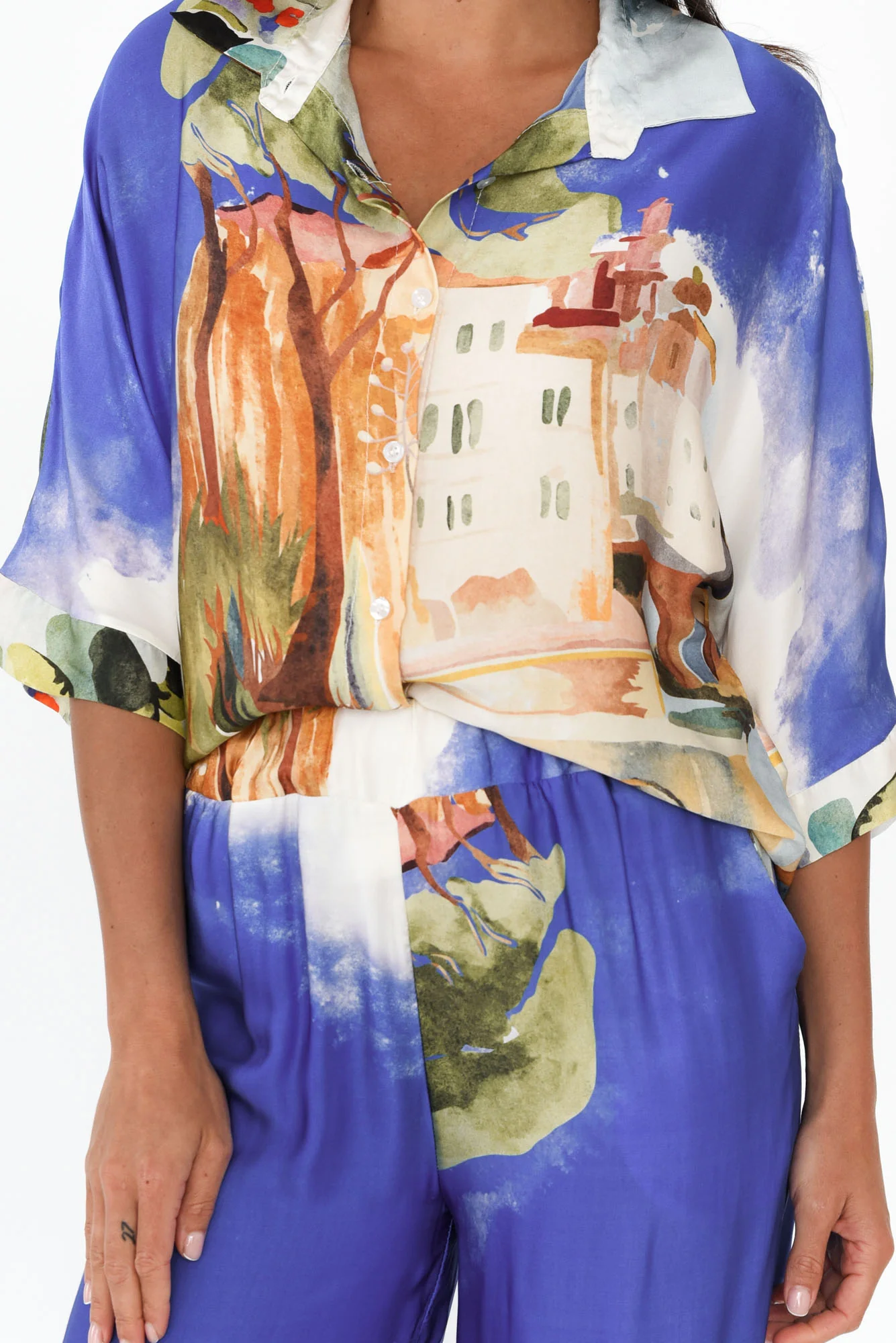 Persephone Cobalt Vista Wide Leg Pants - Image 5