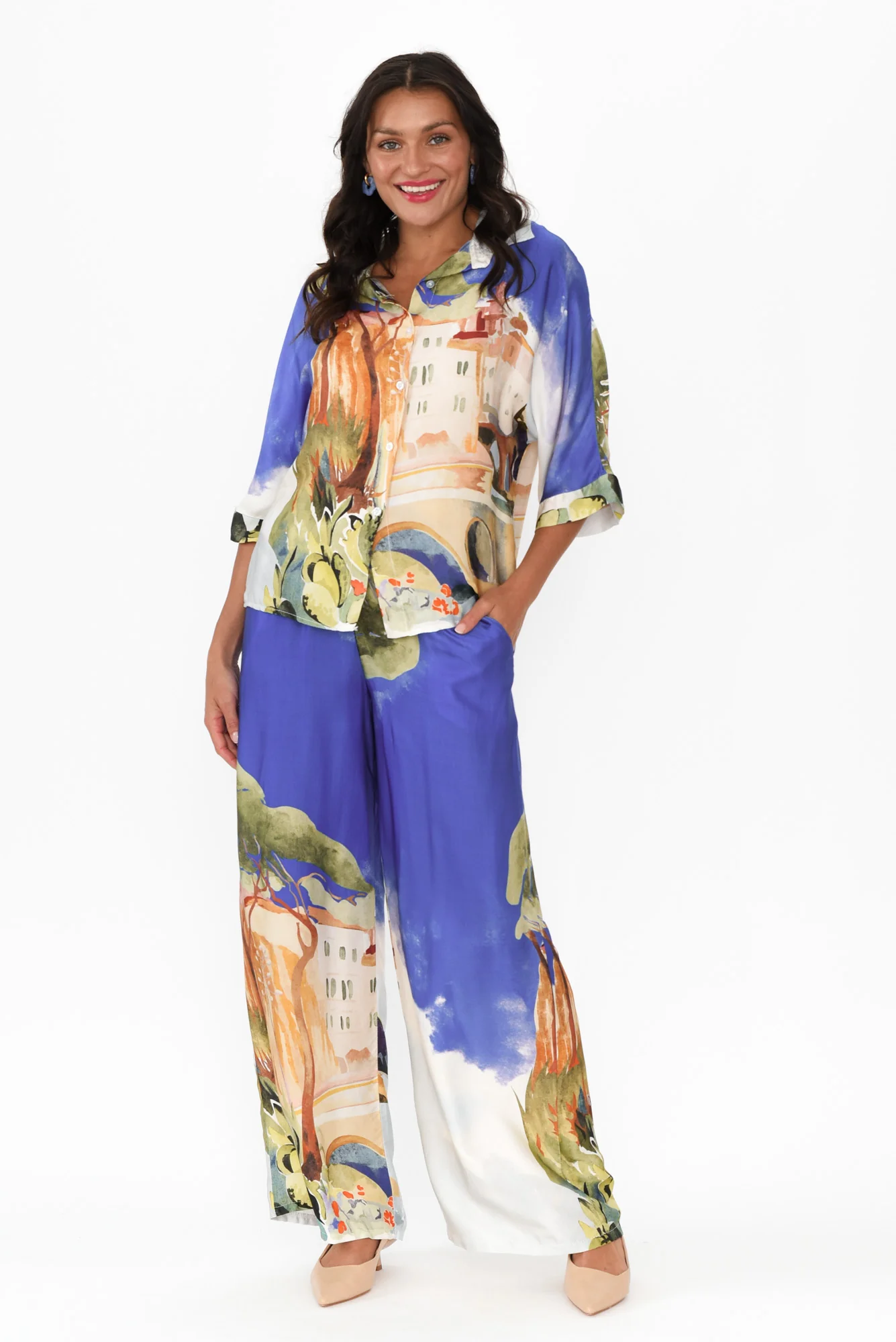 Persephone Cobalt Vista Wide Leg Pants - Image 6