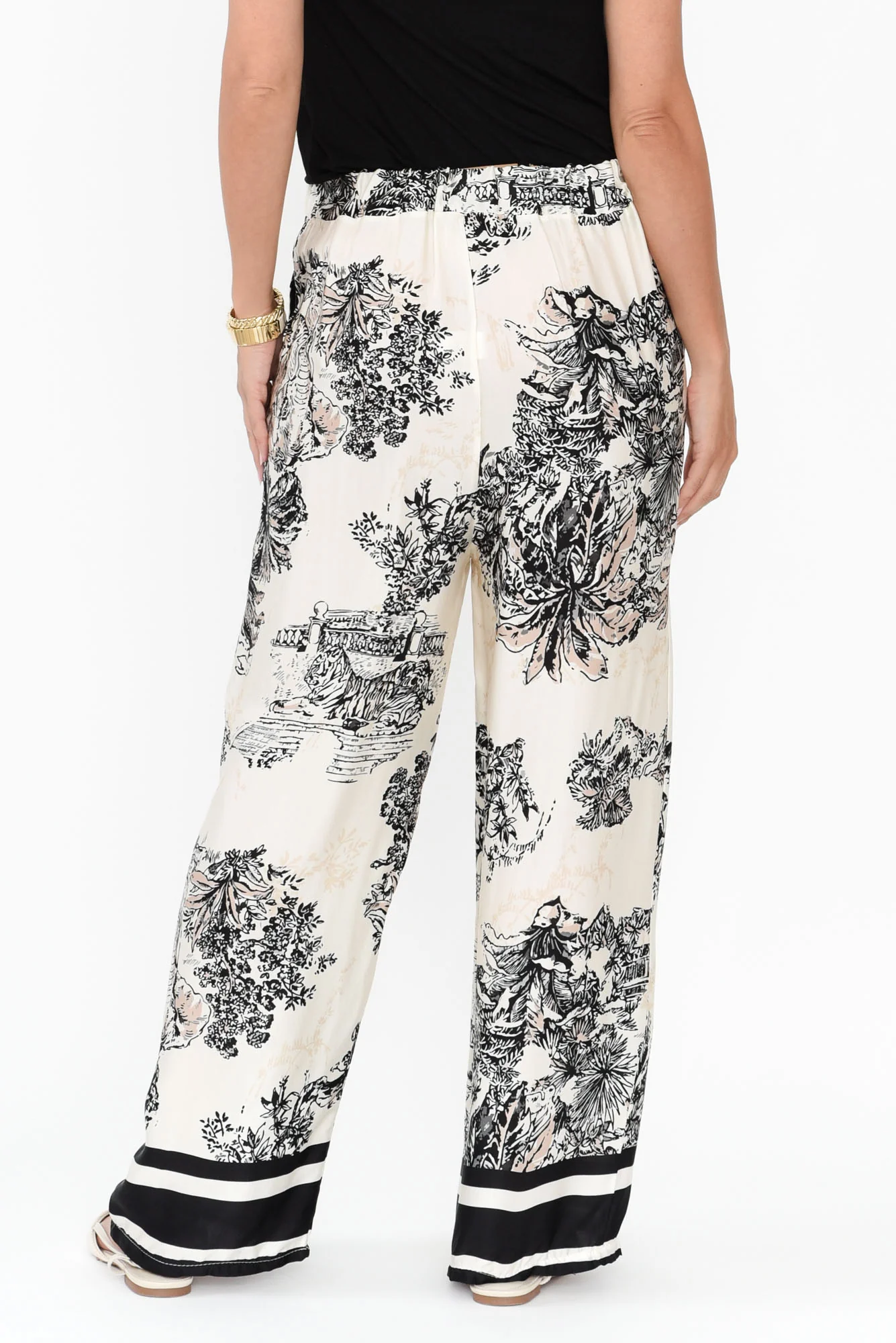 Persephone Natural Jungle Wide Leg Pants - Image 4