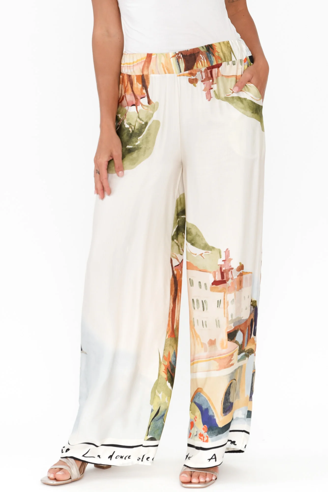 Persephone Natural Vista Wide Leg Pants