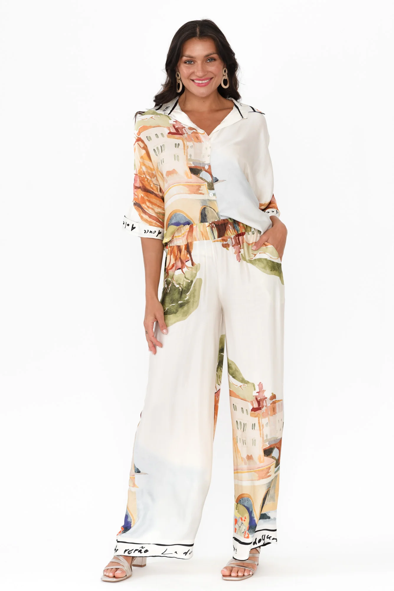 Persephone Natural Vista Wide Leg Pants - Image 2