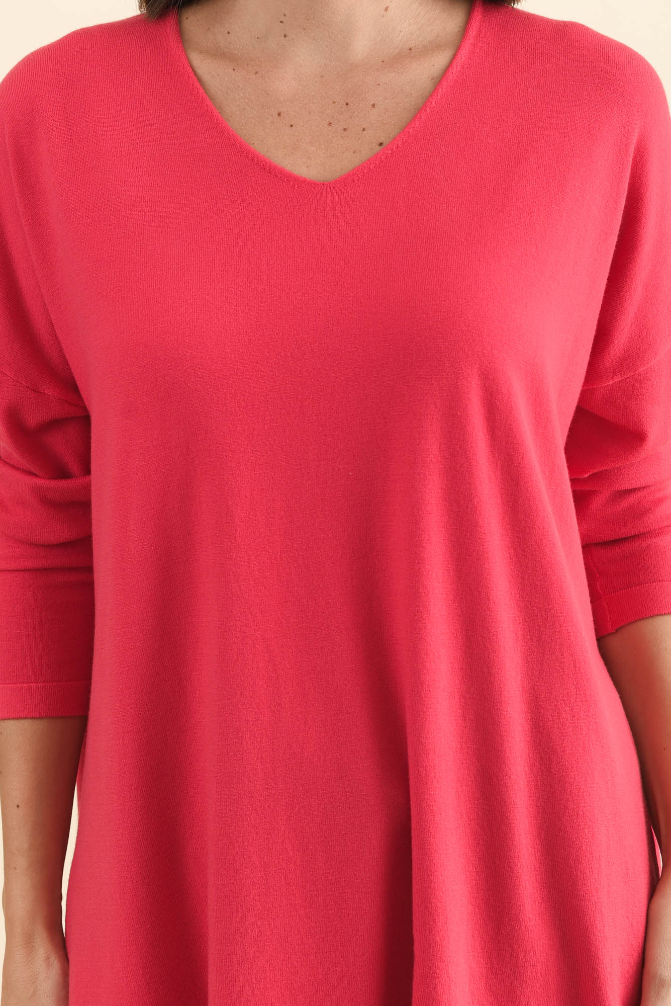 Piper Berry V Neck Knit Jumper - Image 6