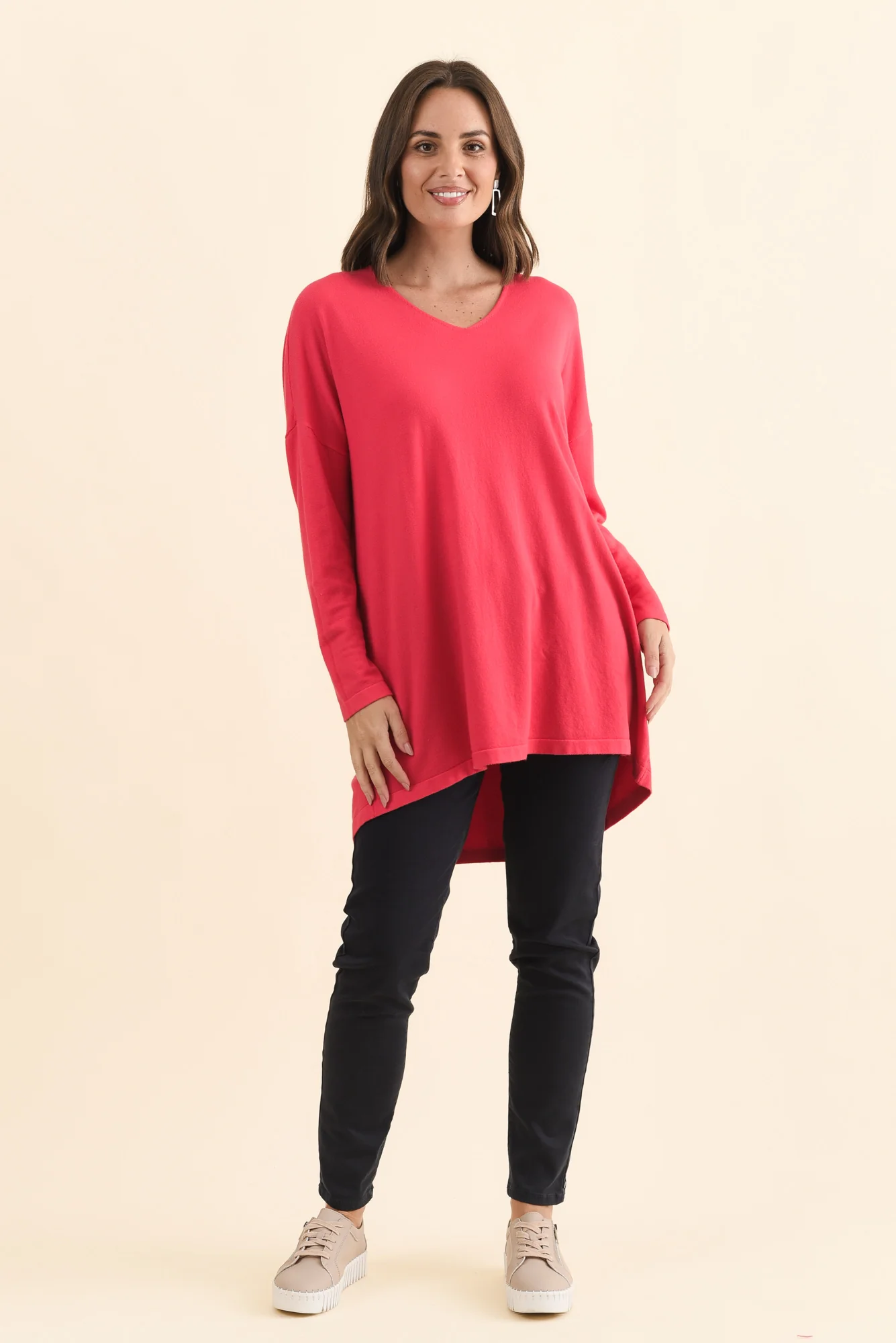 Piper Berry V Neck Knit Jumper - Image 7
