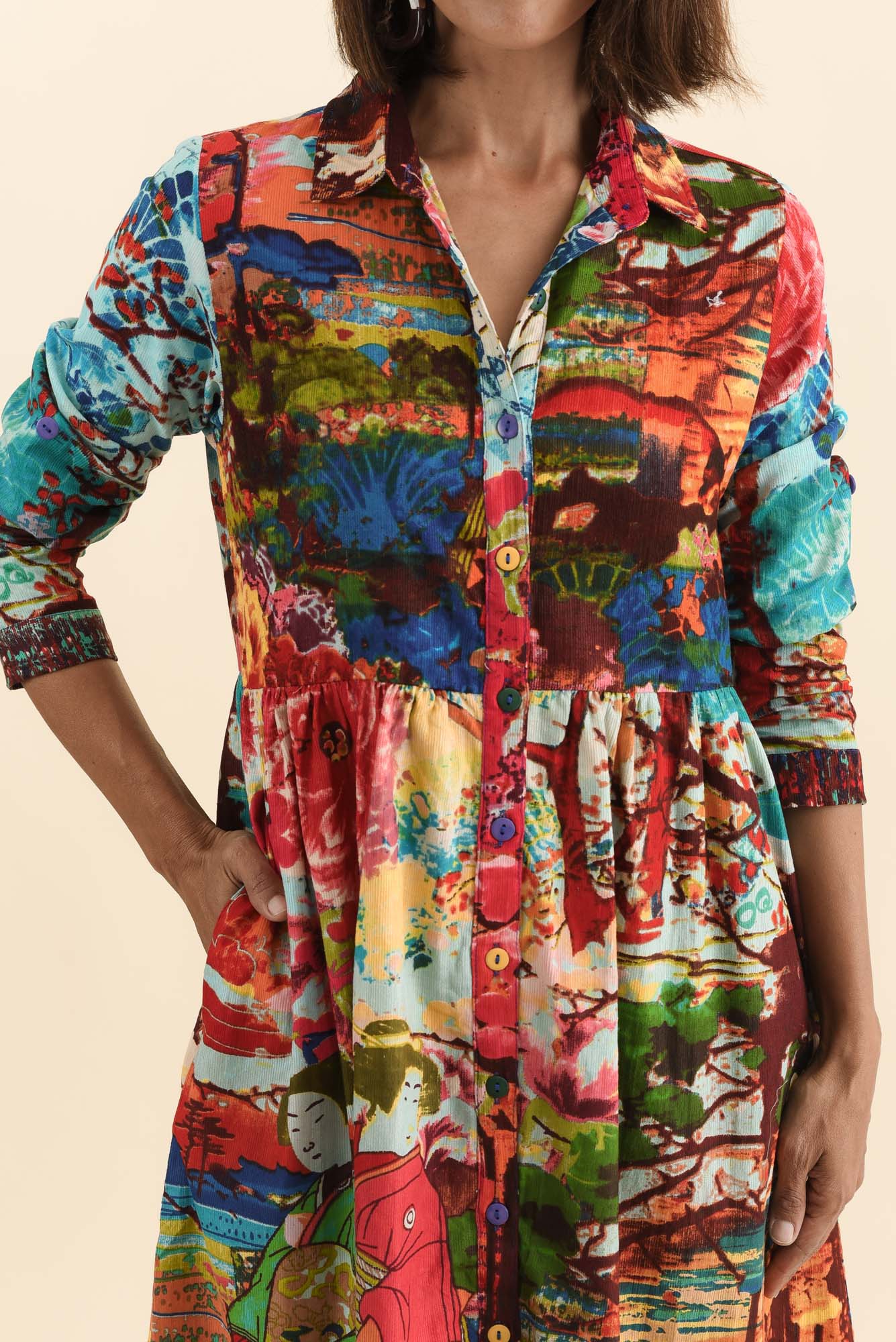 Platt Red Garden Pocket Shirt Dress - Image 5