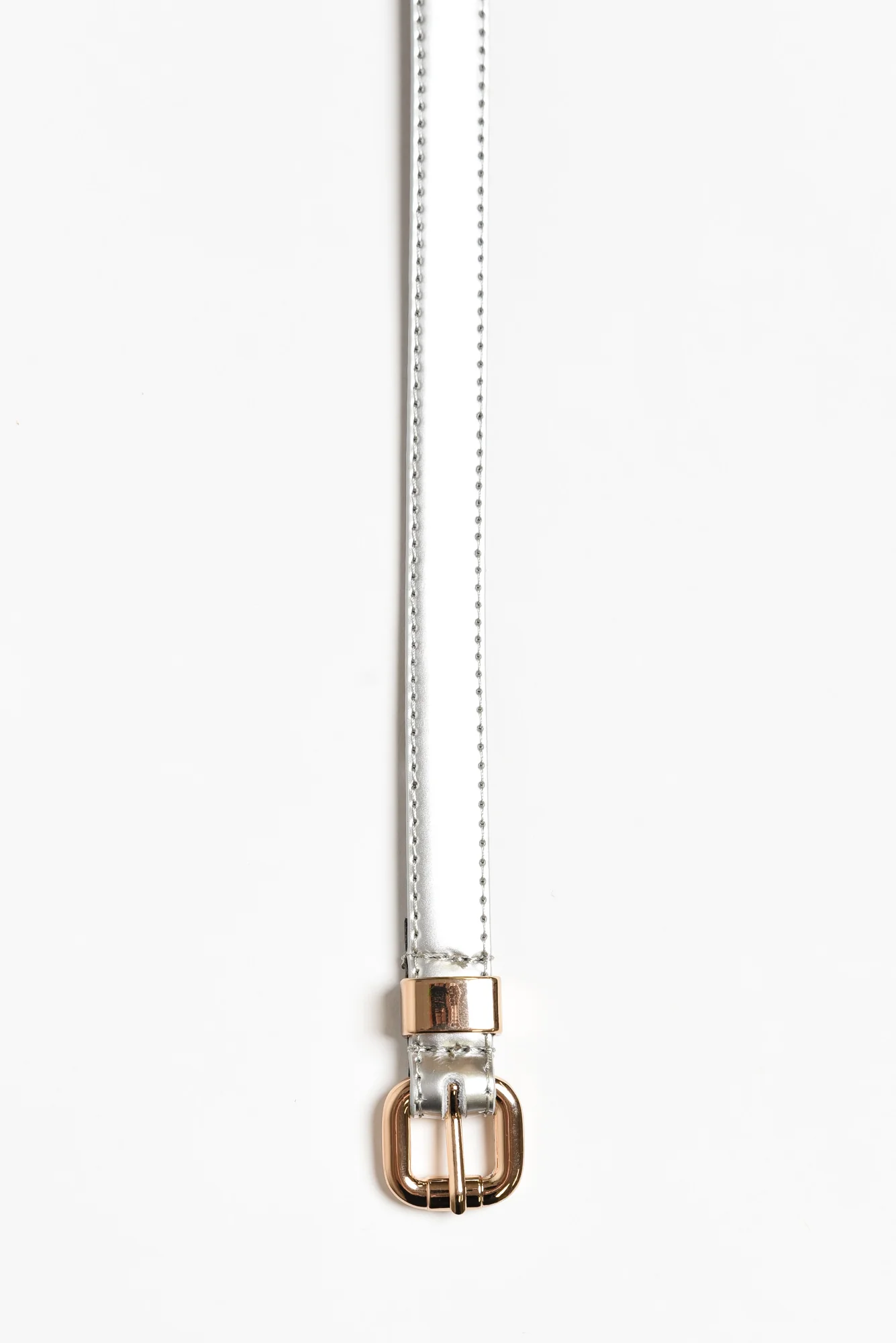Queens Silver Patent Leather Belt - Image 2