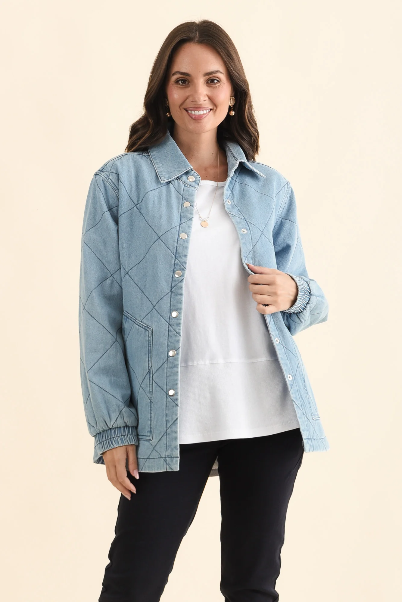 Quest Blue Quilted Jacket