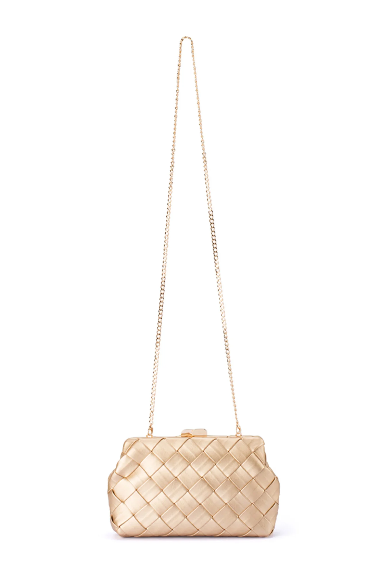 Quinn Gold Woven Clutch - Image 3