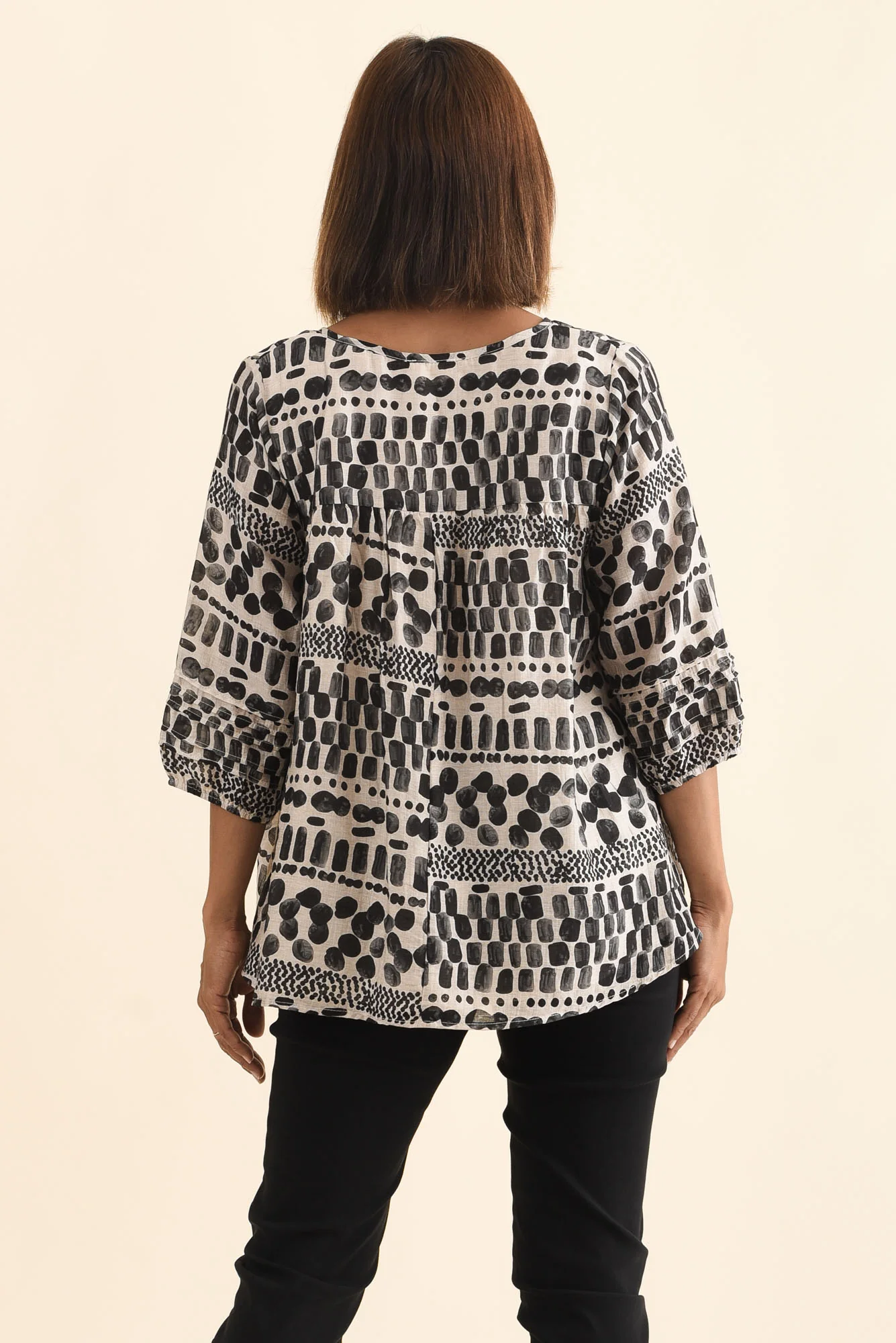 Ramirez Black Spot Button Top - Image 5