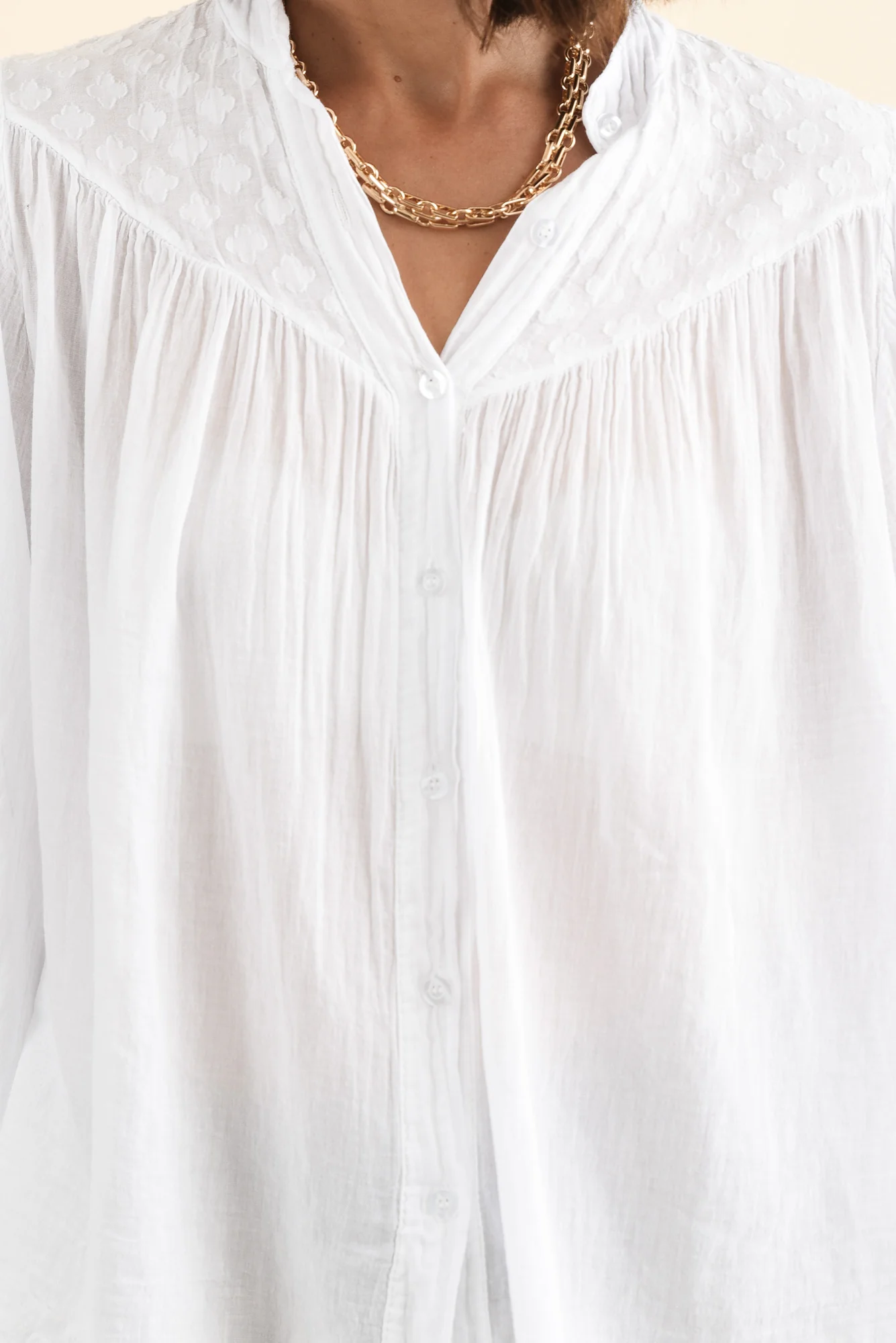 Randy White Cotton Blouse - Image 5