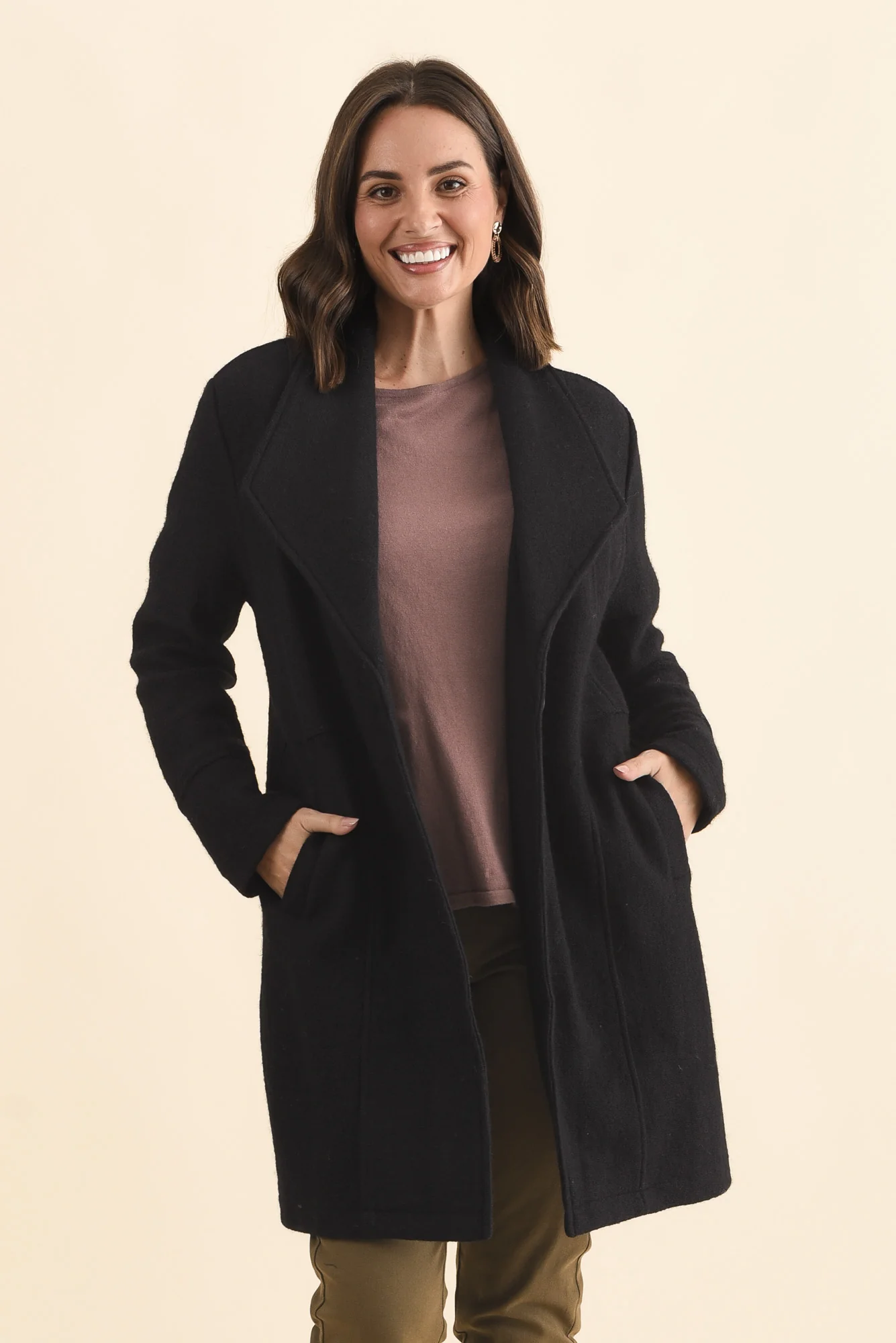 Raquel Black Wool Coat