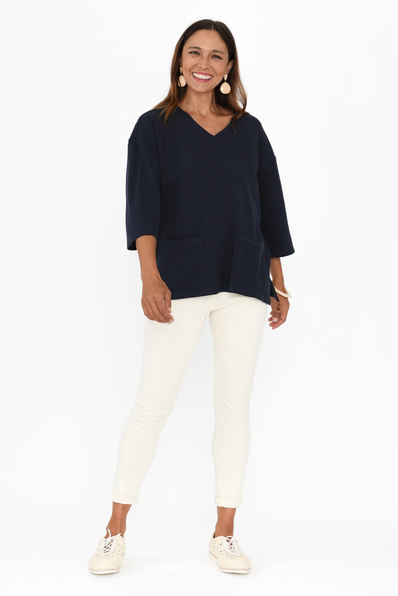 Raven Navy Cotton Pocket Tee - Image 6