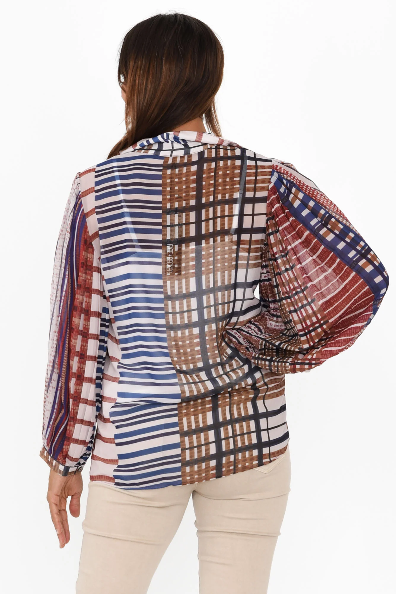 Rays Blue Check Collared Shirt - Image 4