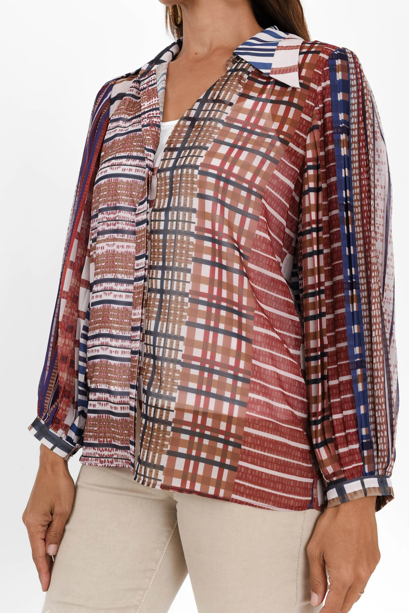 Rays Blue Check Collared Shirt - Image 5