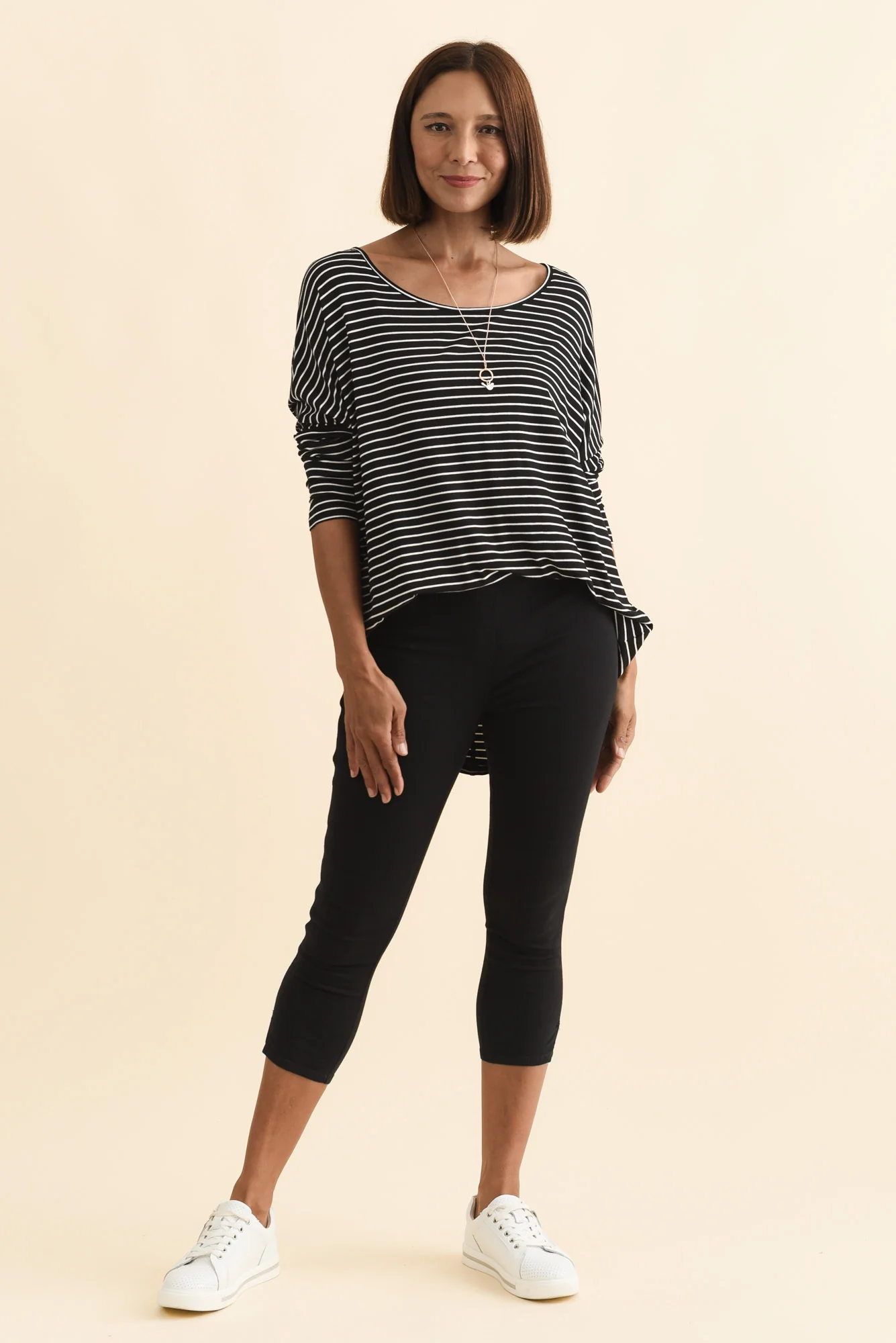 Reed Black Stretch Cotton Capri Pants - Image 6