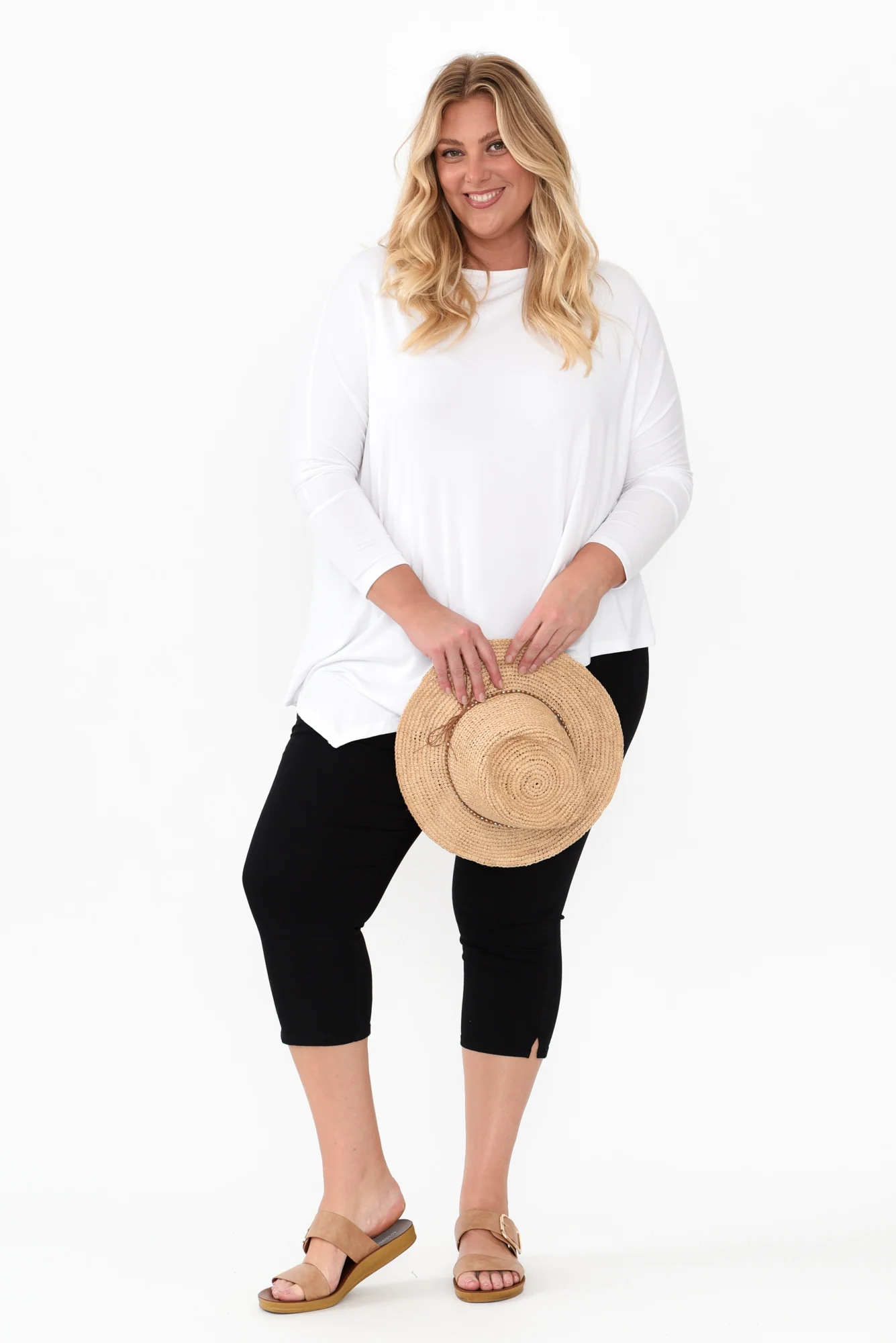 Reed Black Stretch Cotton Capri Pants - Image 8