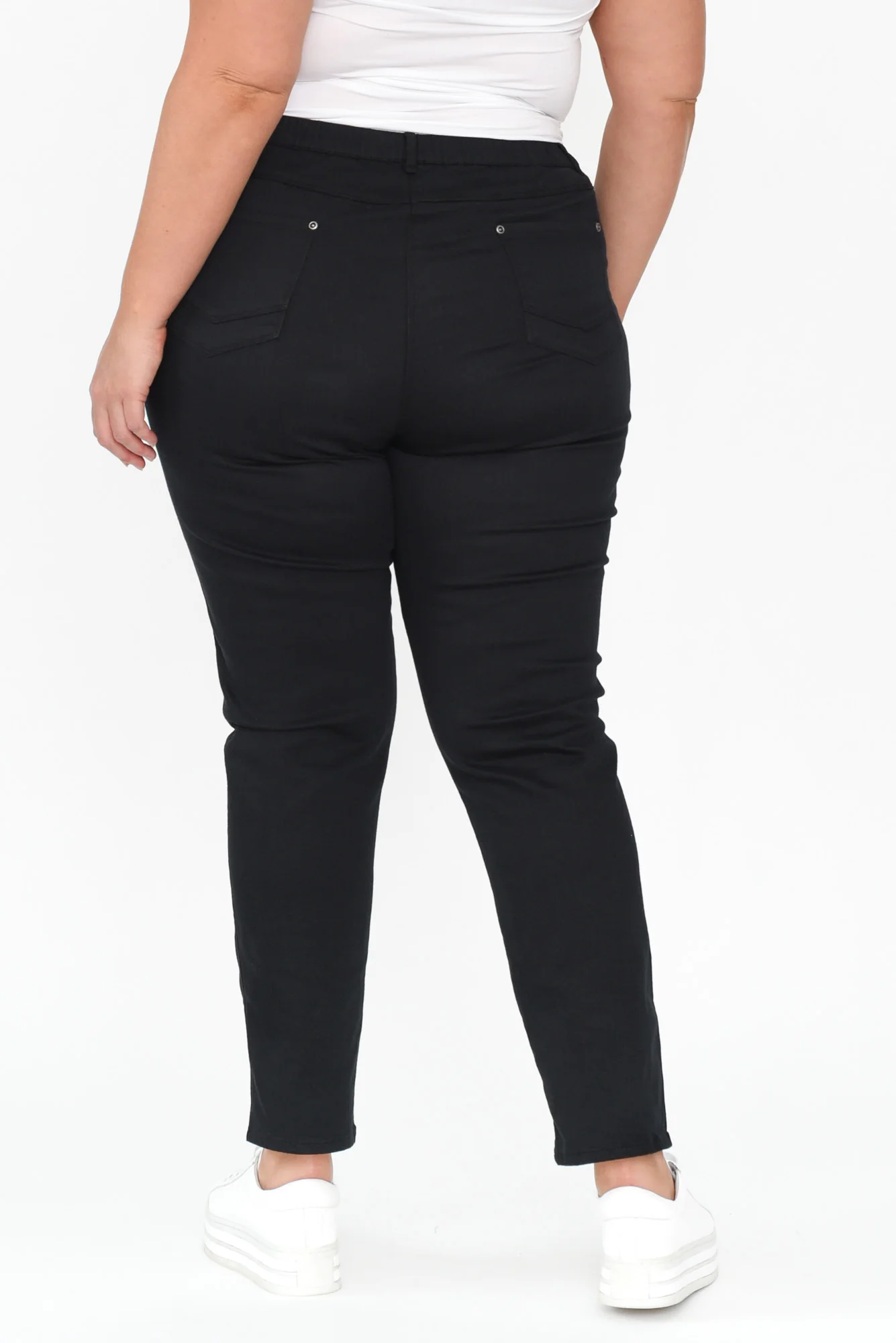 Reed Black Stretch Cotton Pants - Image 11
