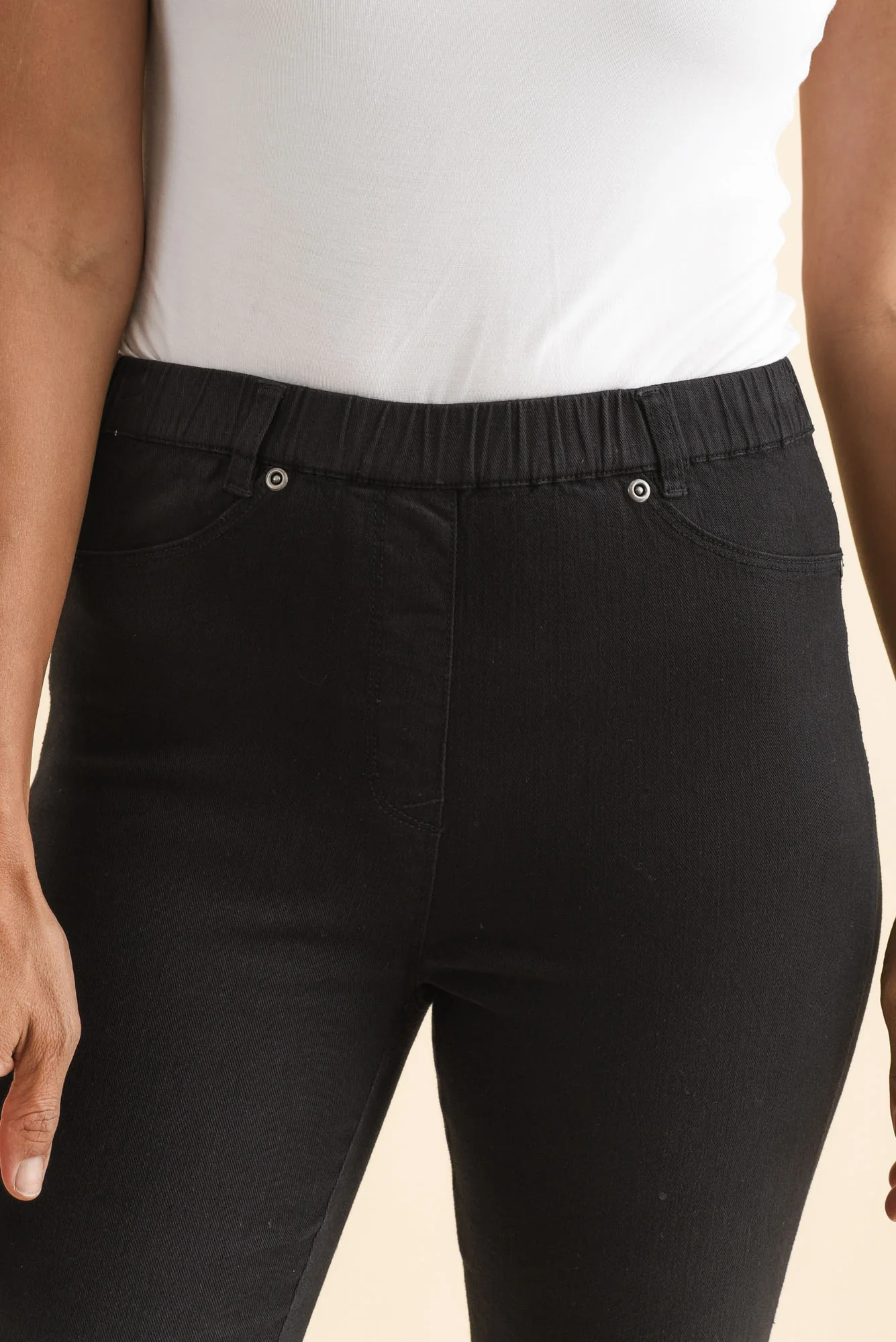 Reed Black Stretch Cotton Pants - Image 6
