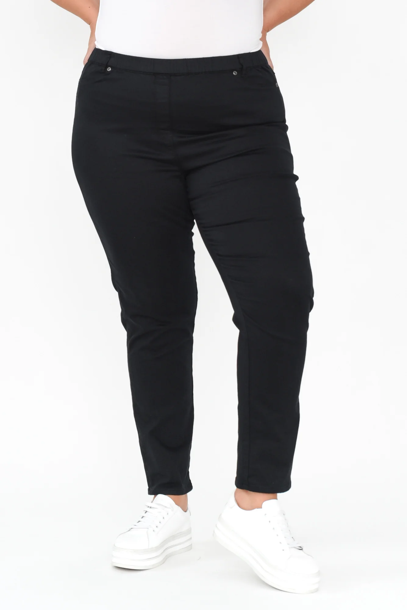 Reed Black Stretch Cotton Pants - Image 8