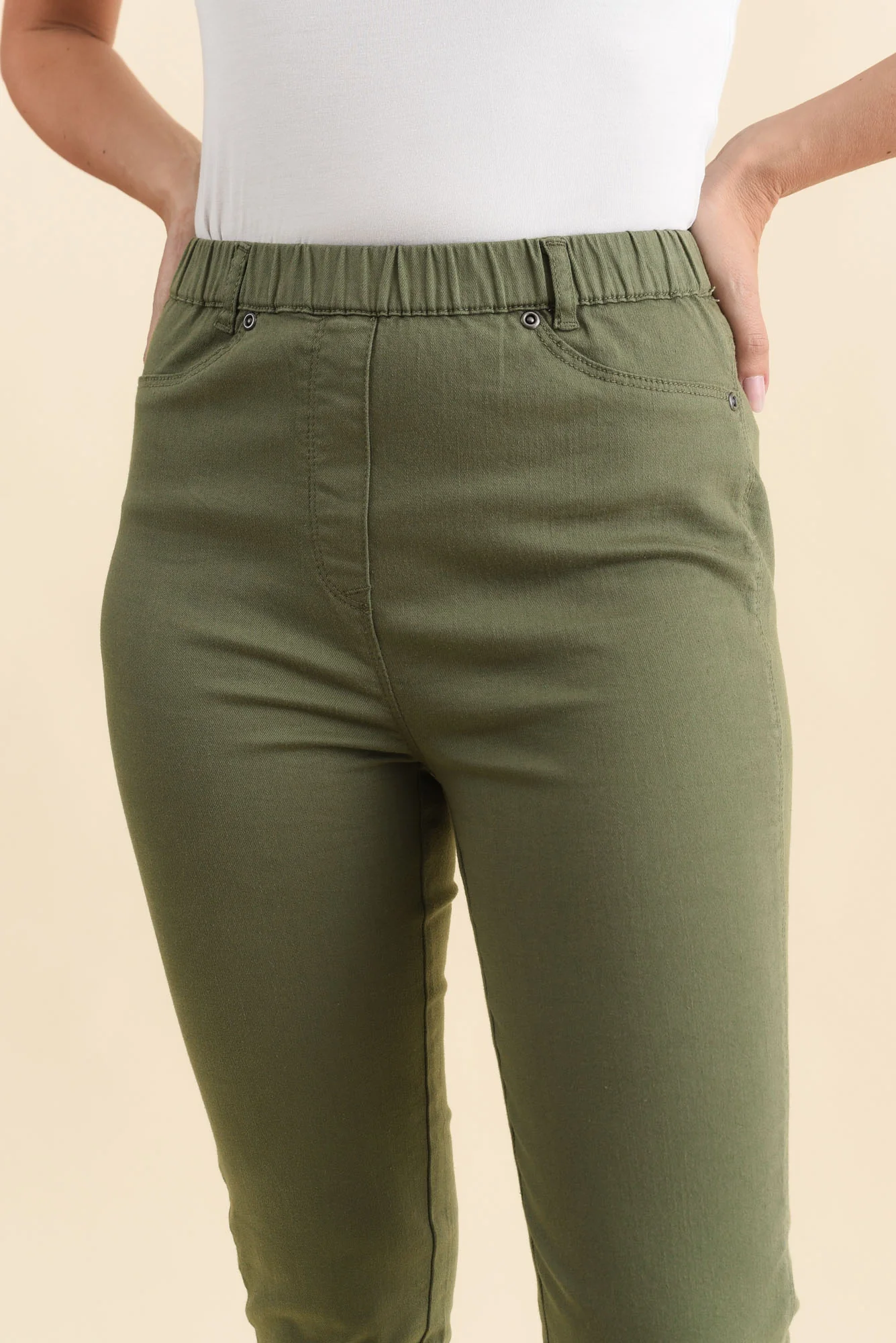 Reed Khaki Stretch Cotton Pants - Image 6