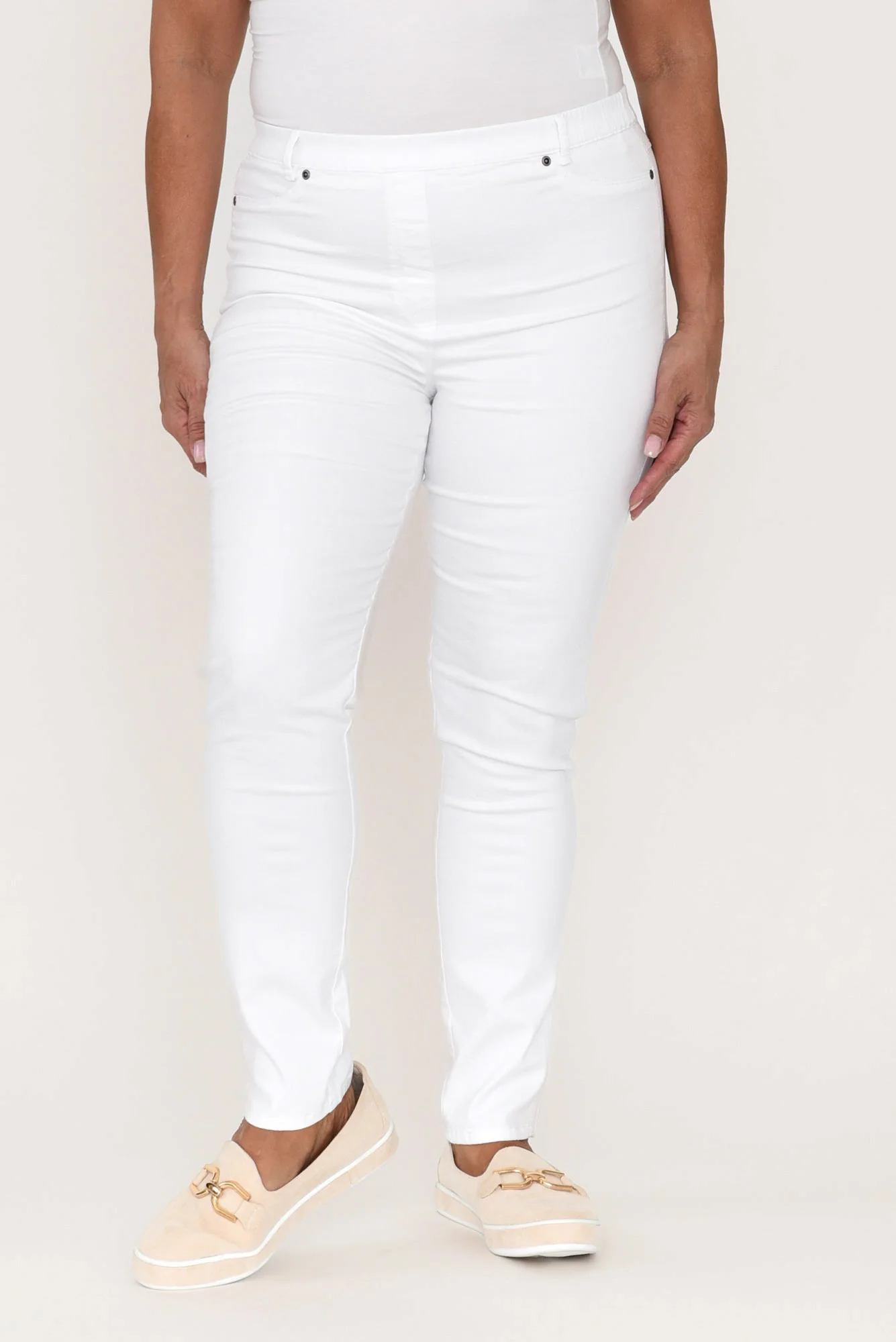 Reed White Stretch Cotton Pants - Image 12