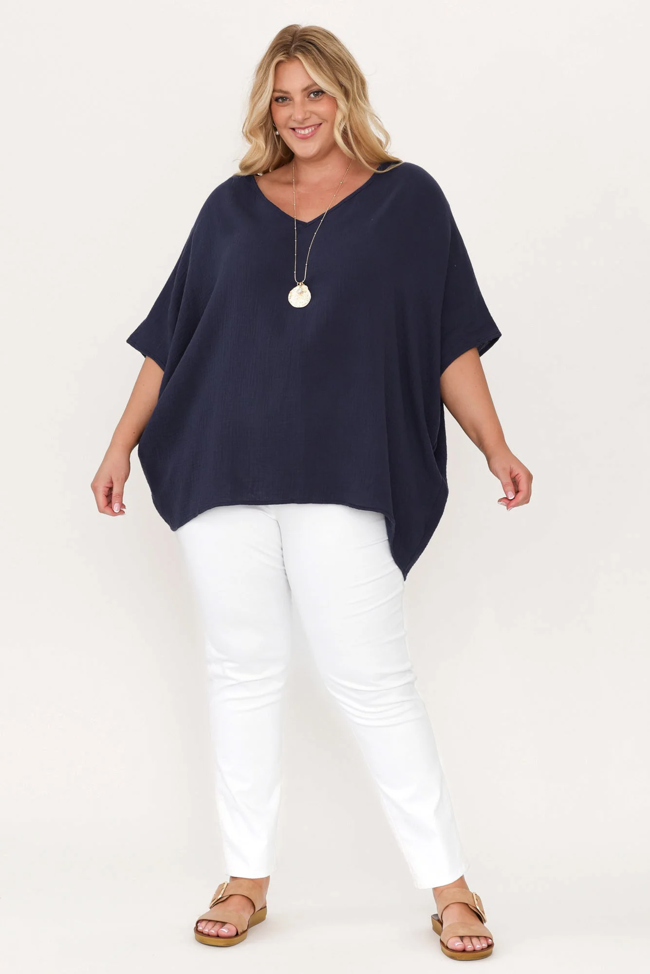 Reed White Stretch Cotton Pants - Image 13