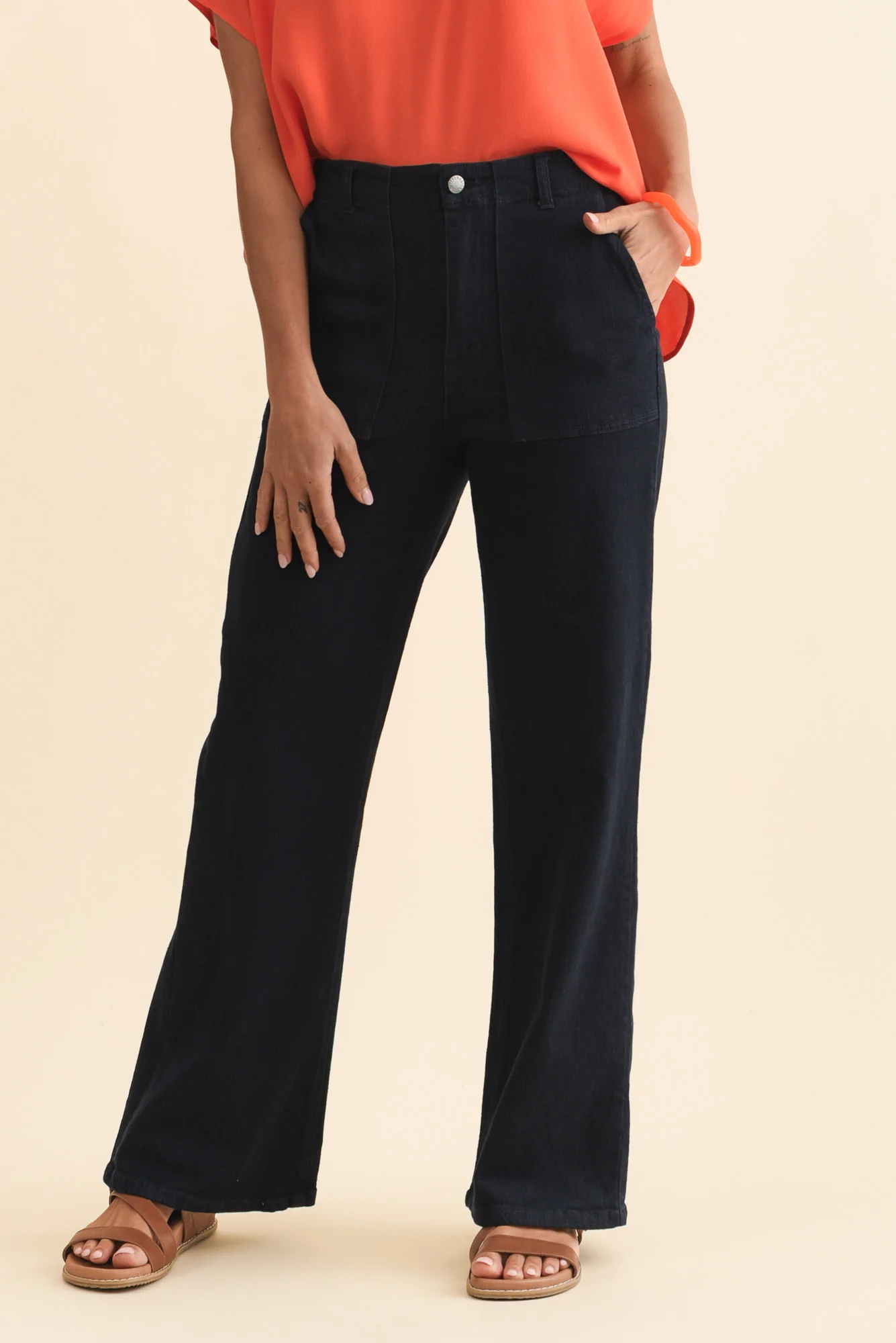 Relax Dark Blue Straight Leg Jeans