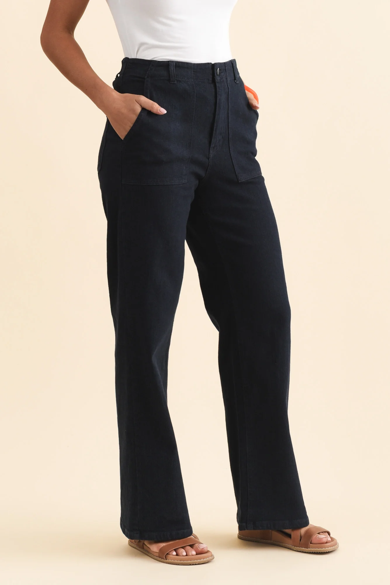 Relax Dark Blue Straight Leg Jeans - Image 3