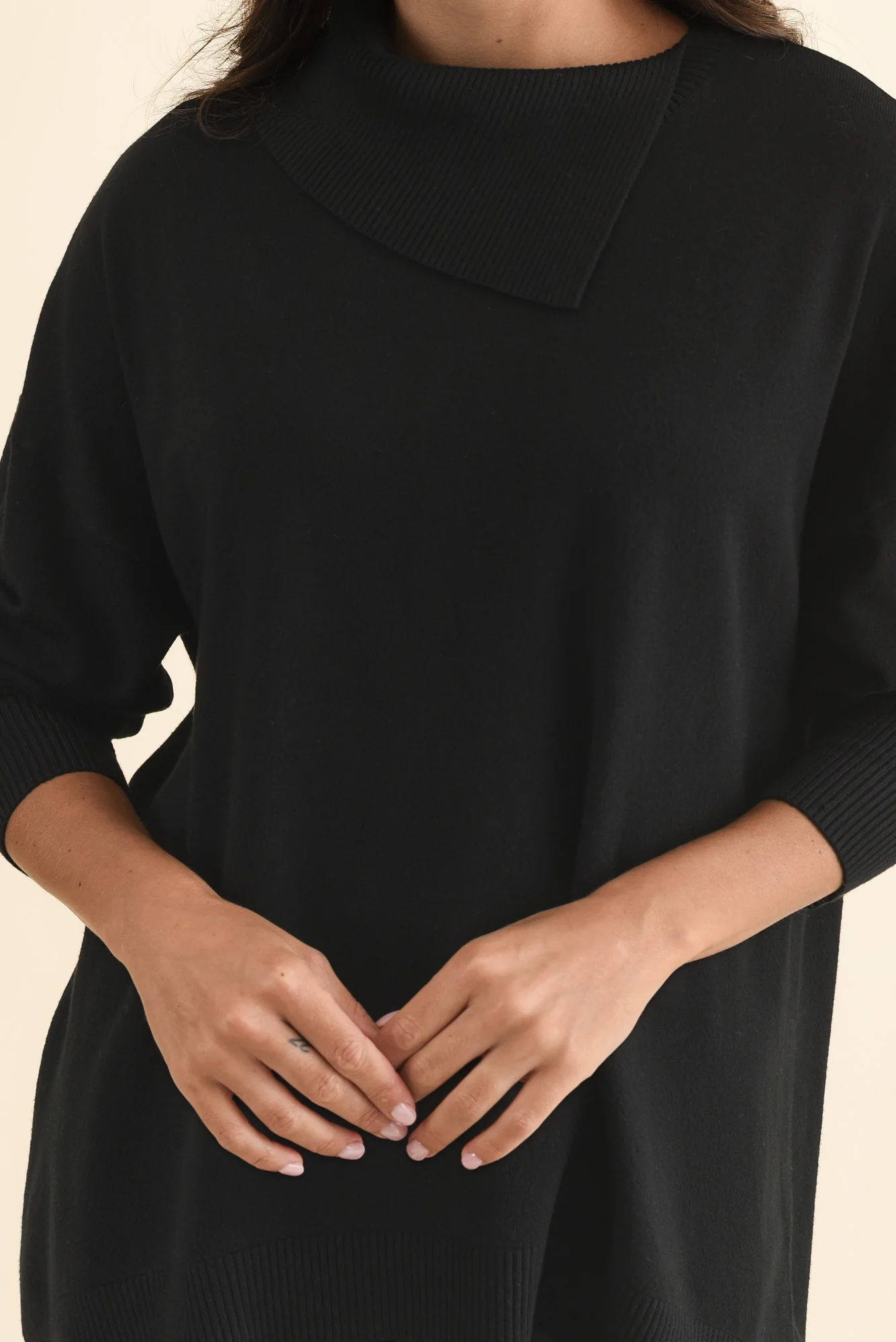 Renfrey Black Knit Jumper - Image 5