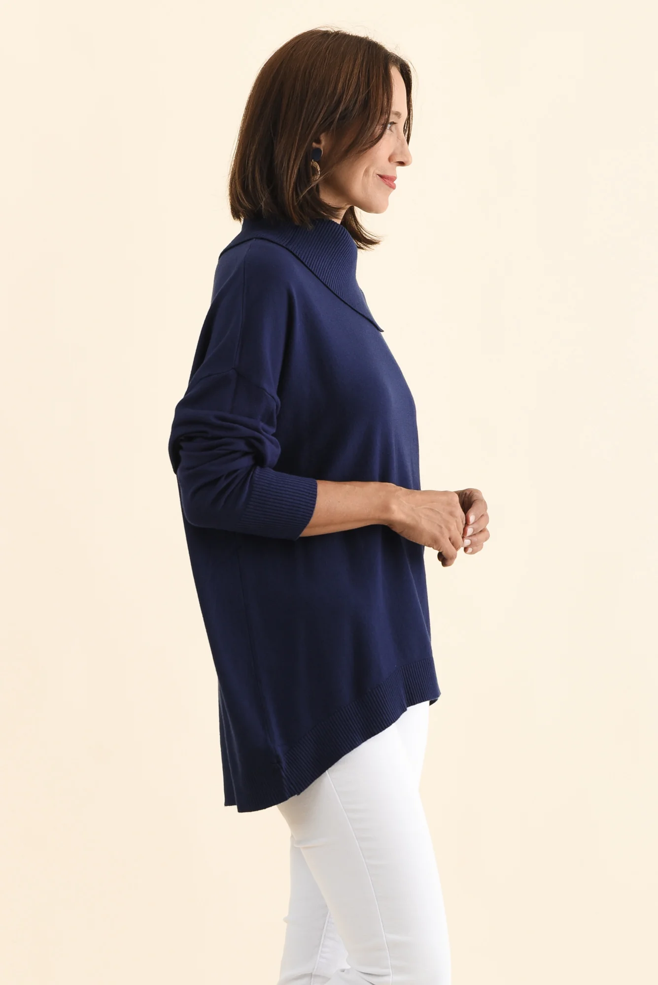 Renfrey Navy Knit Jumper - Image 3