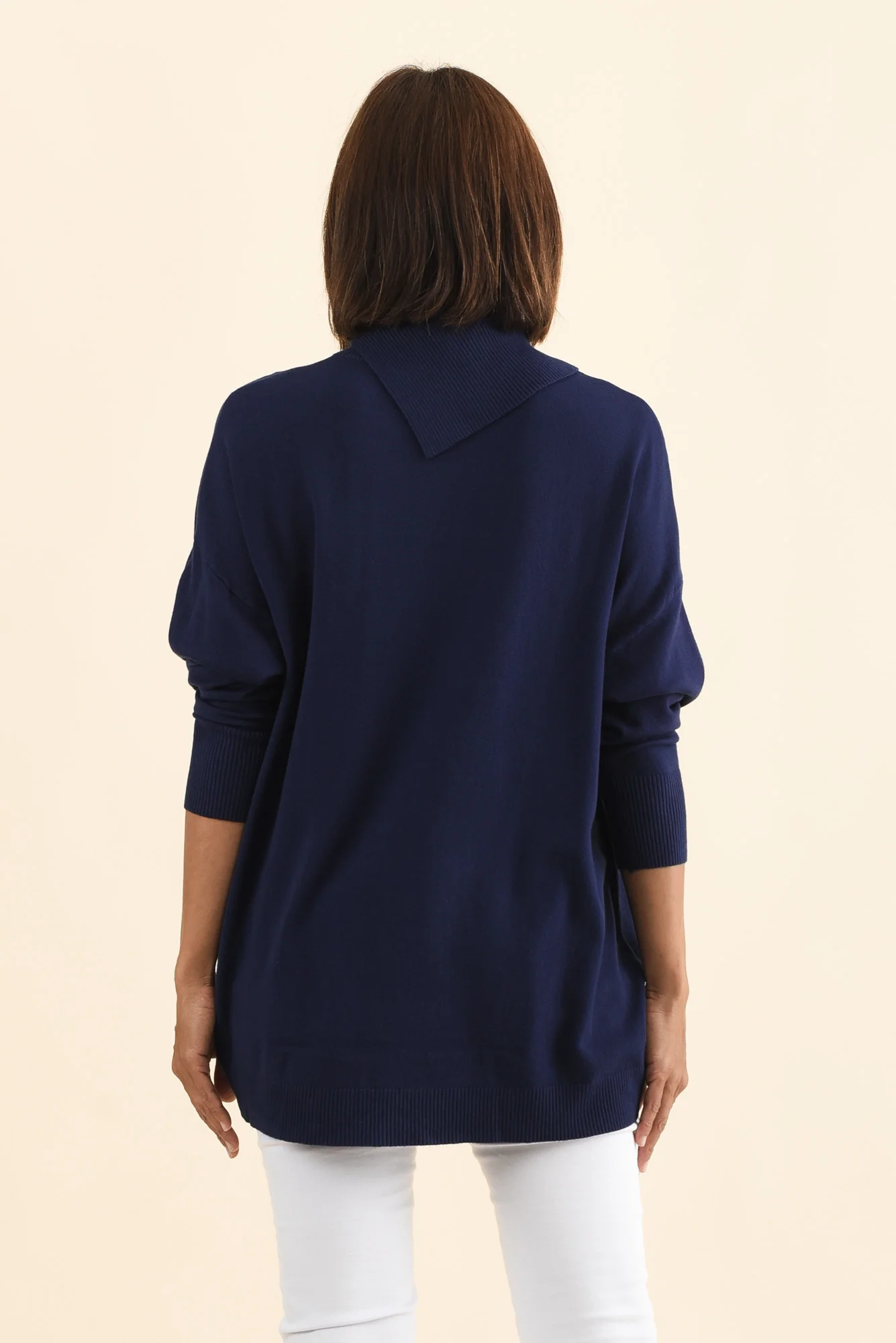 Renfrey Navy Knit Jumper - Image 4