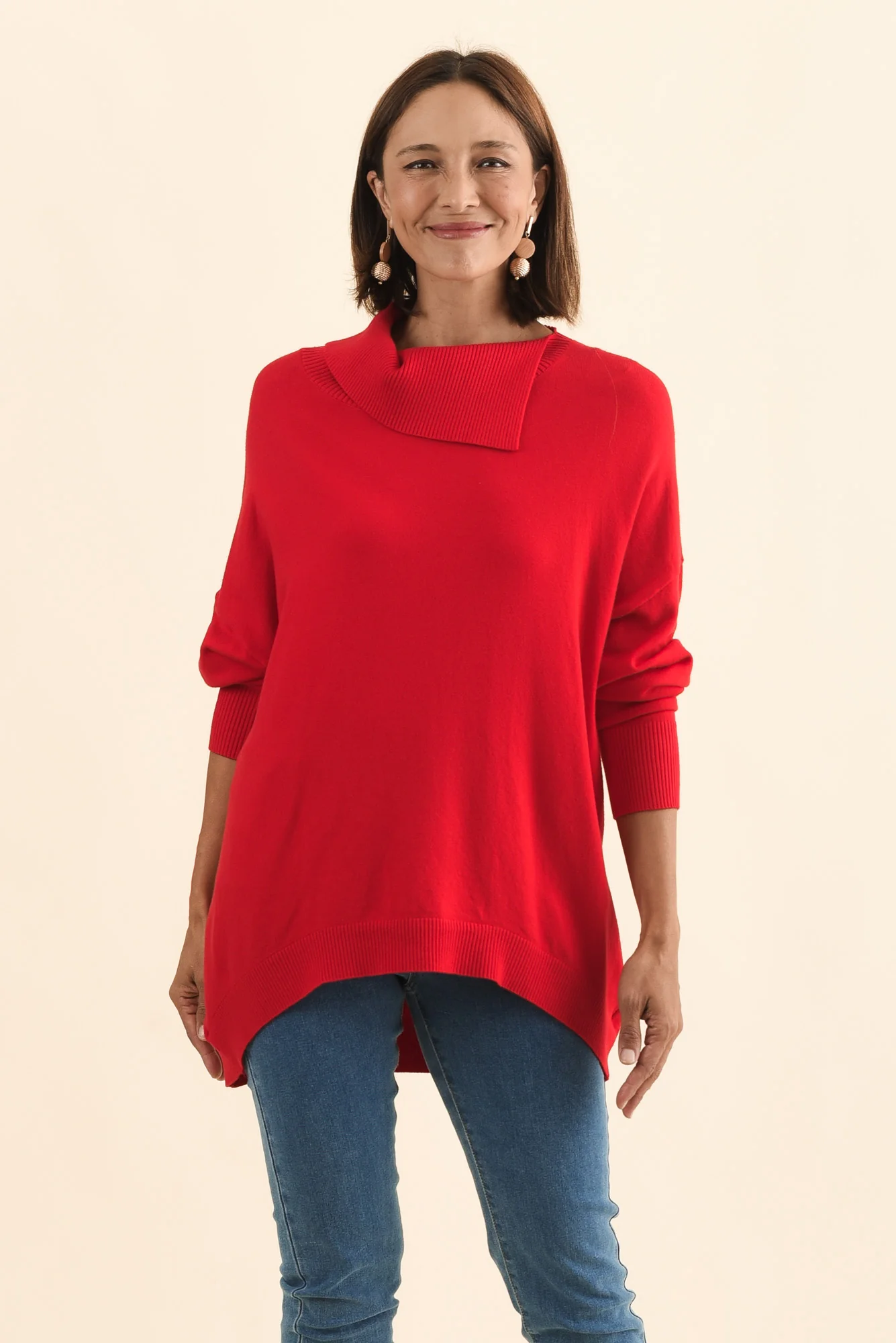 Renfrey Red Knit Jumper