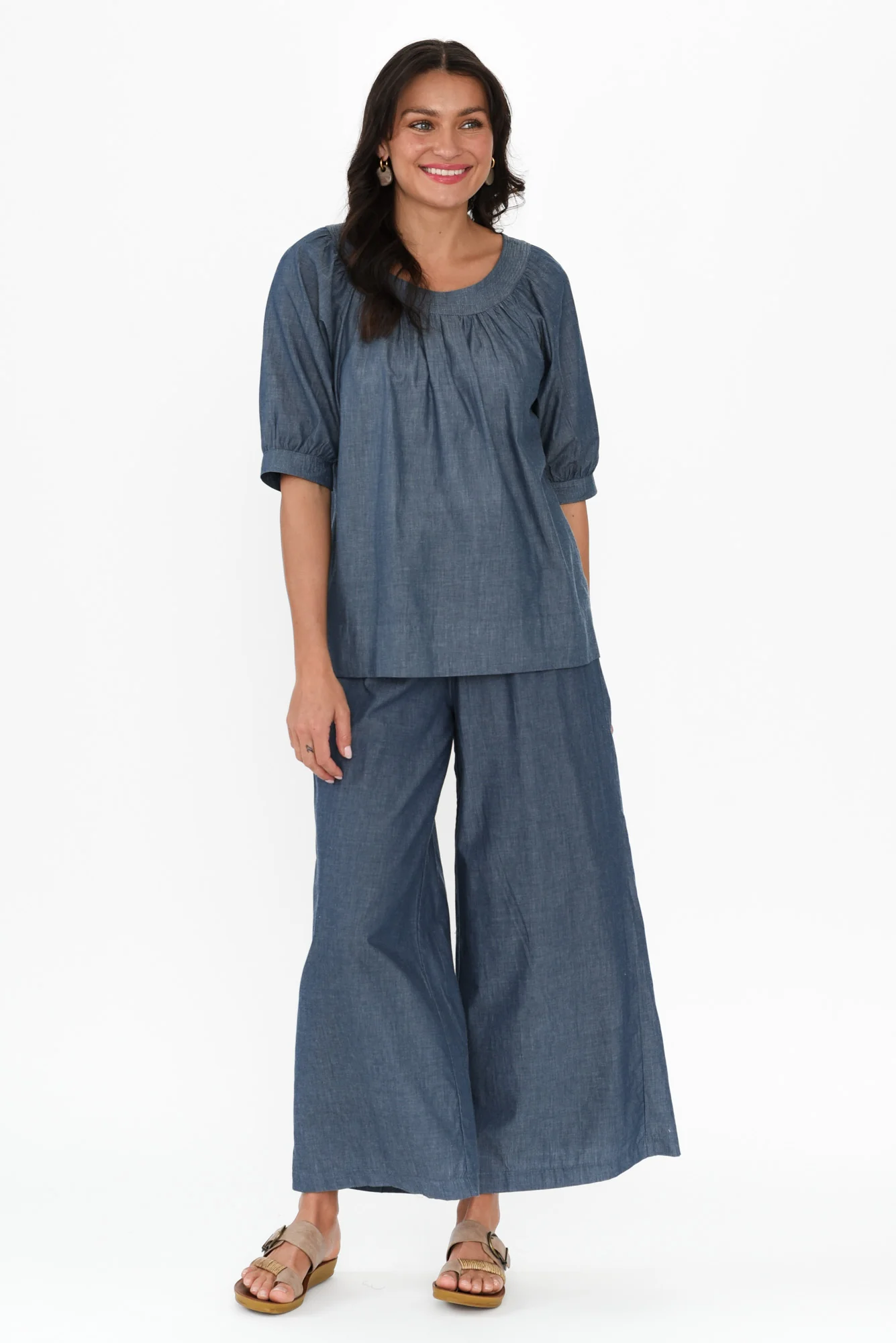 Rhea Steel Cotton Top - Image 3