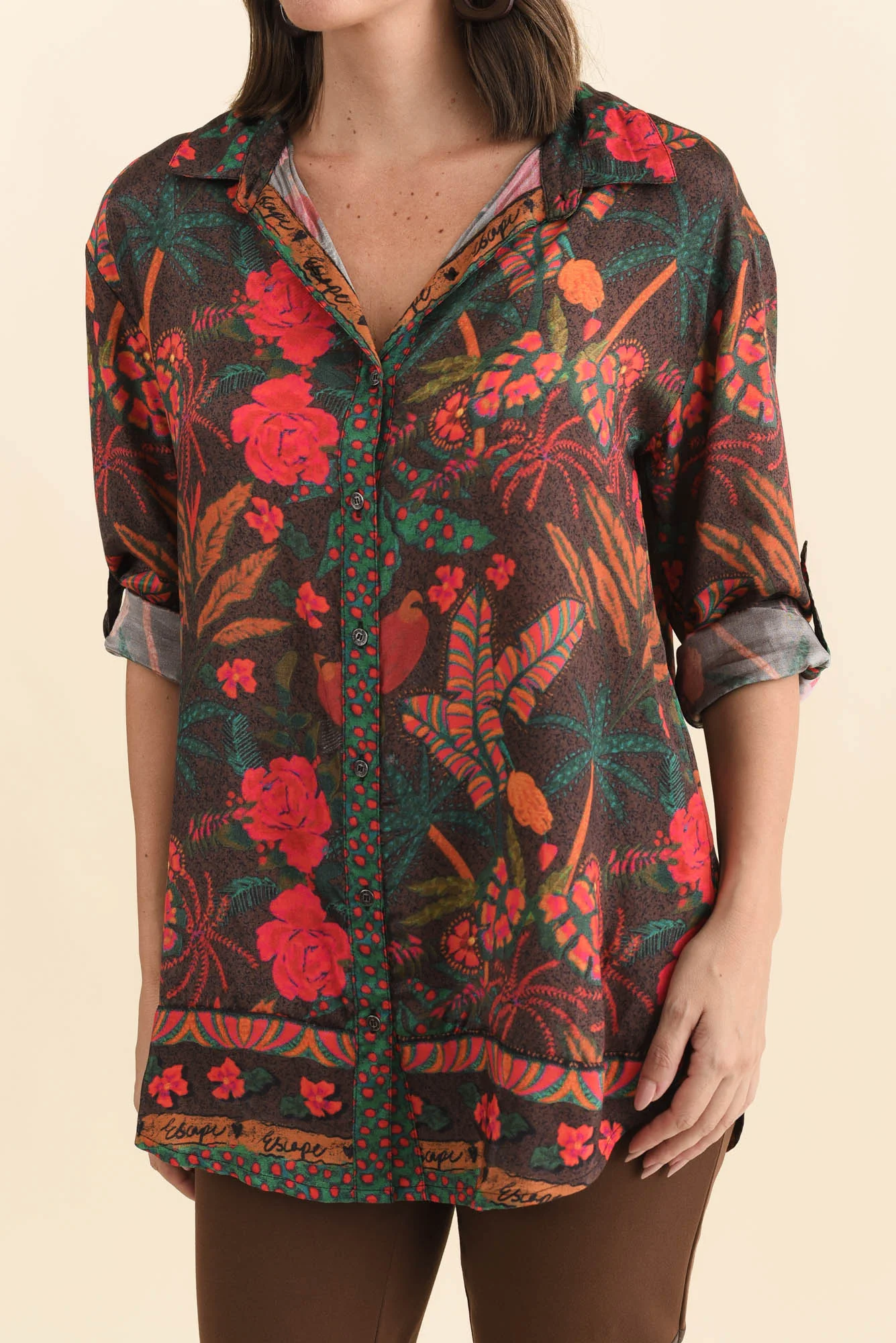 Ricky Red Jungle Button Shirt - Image 5