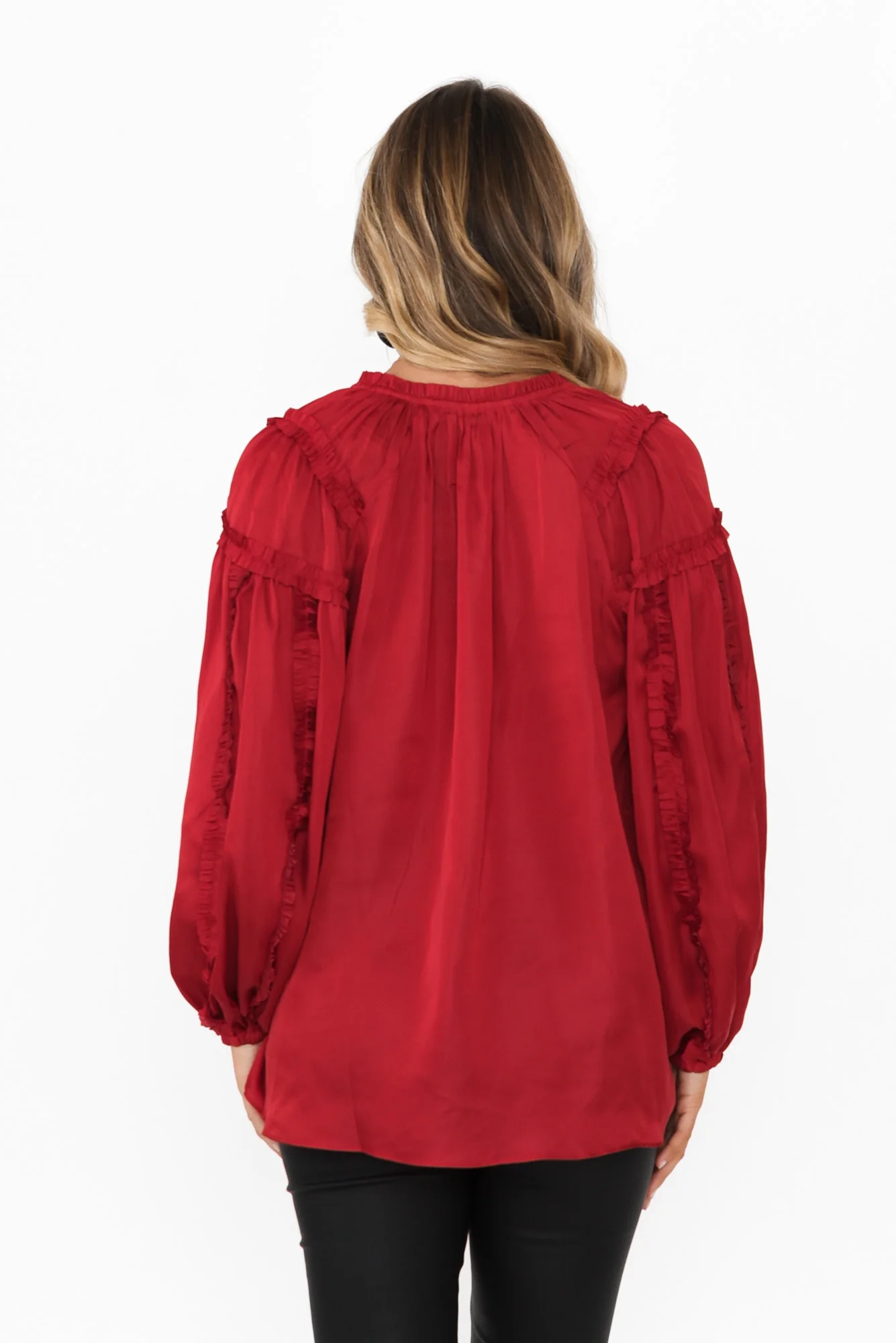 Ritz Cherry V Neck Blouse - Image 5