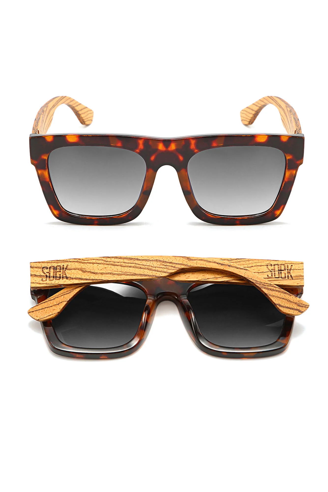 Rocco Tortoiseshell Wooden Sunglasses - Image 2