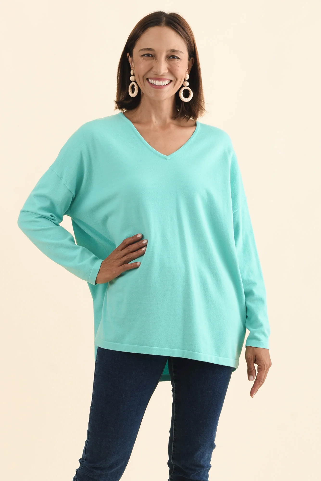 Ronnie Aqua Knit Jumper