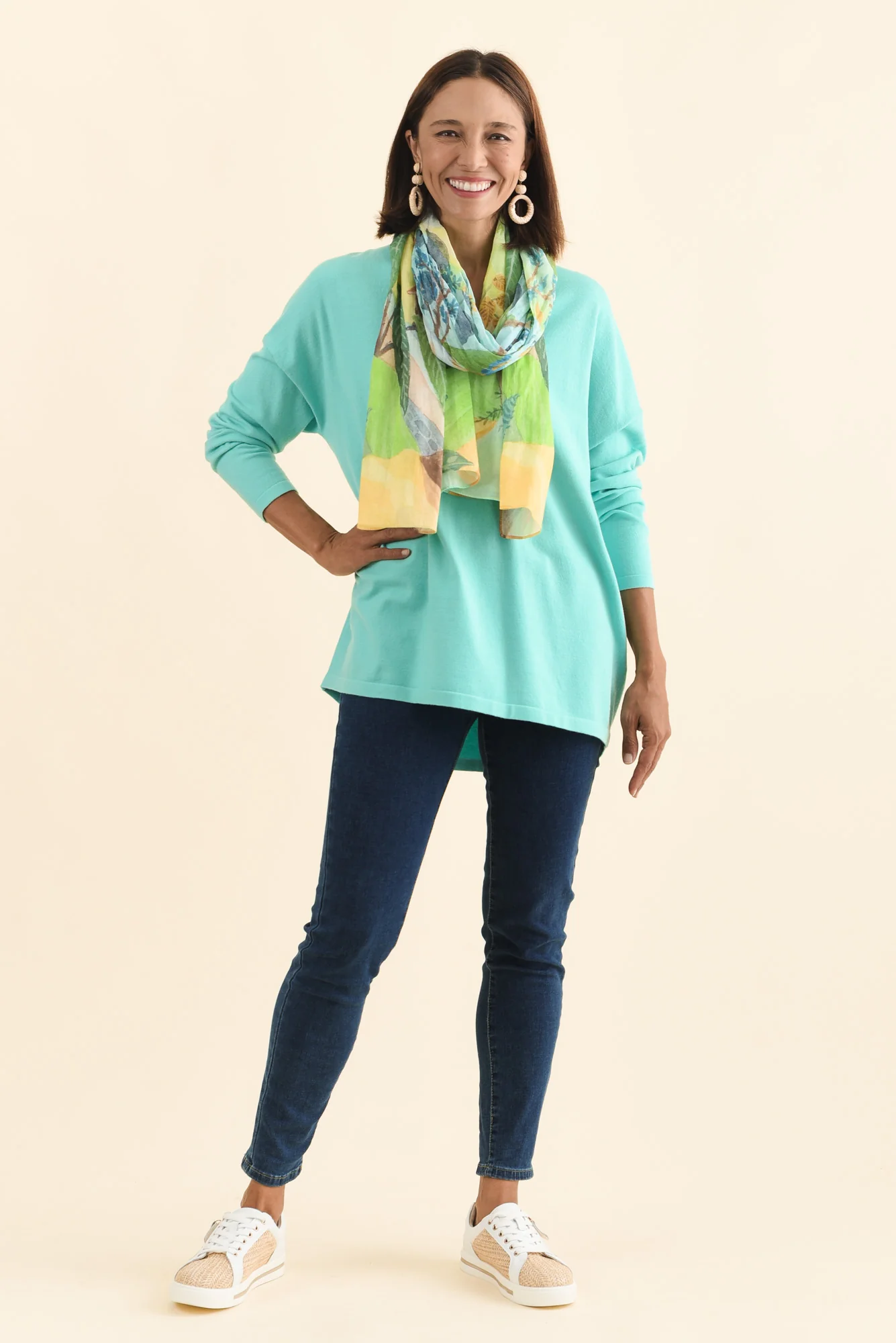 Ronnie Aqua Knit Jumper - Image 2