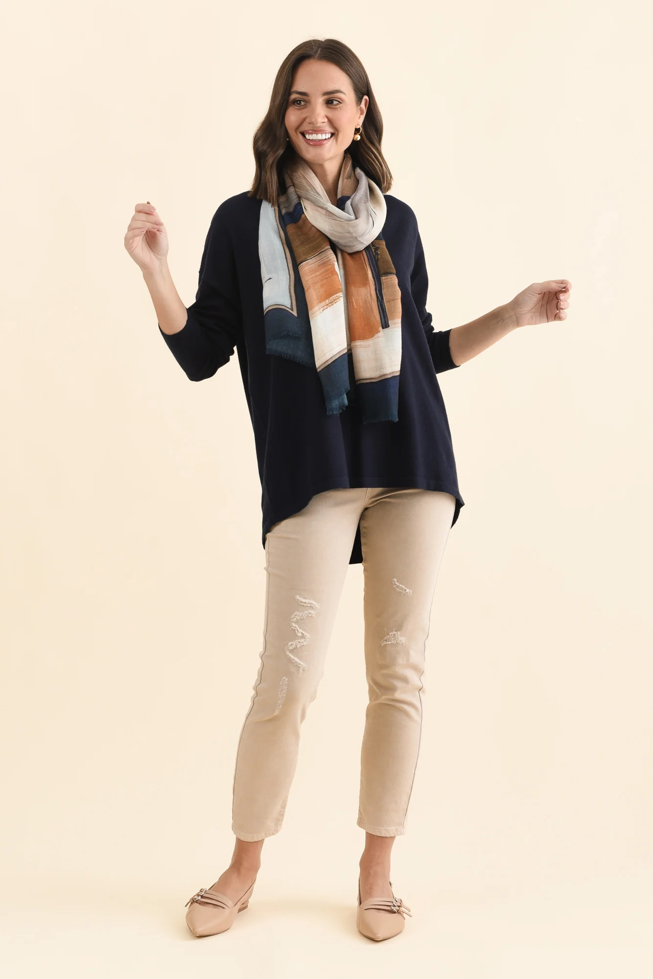 Ronnie Navy Knit Jumper - Image 2