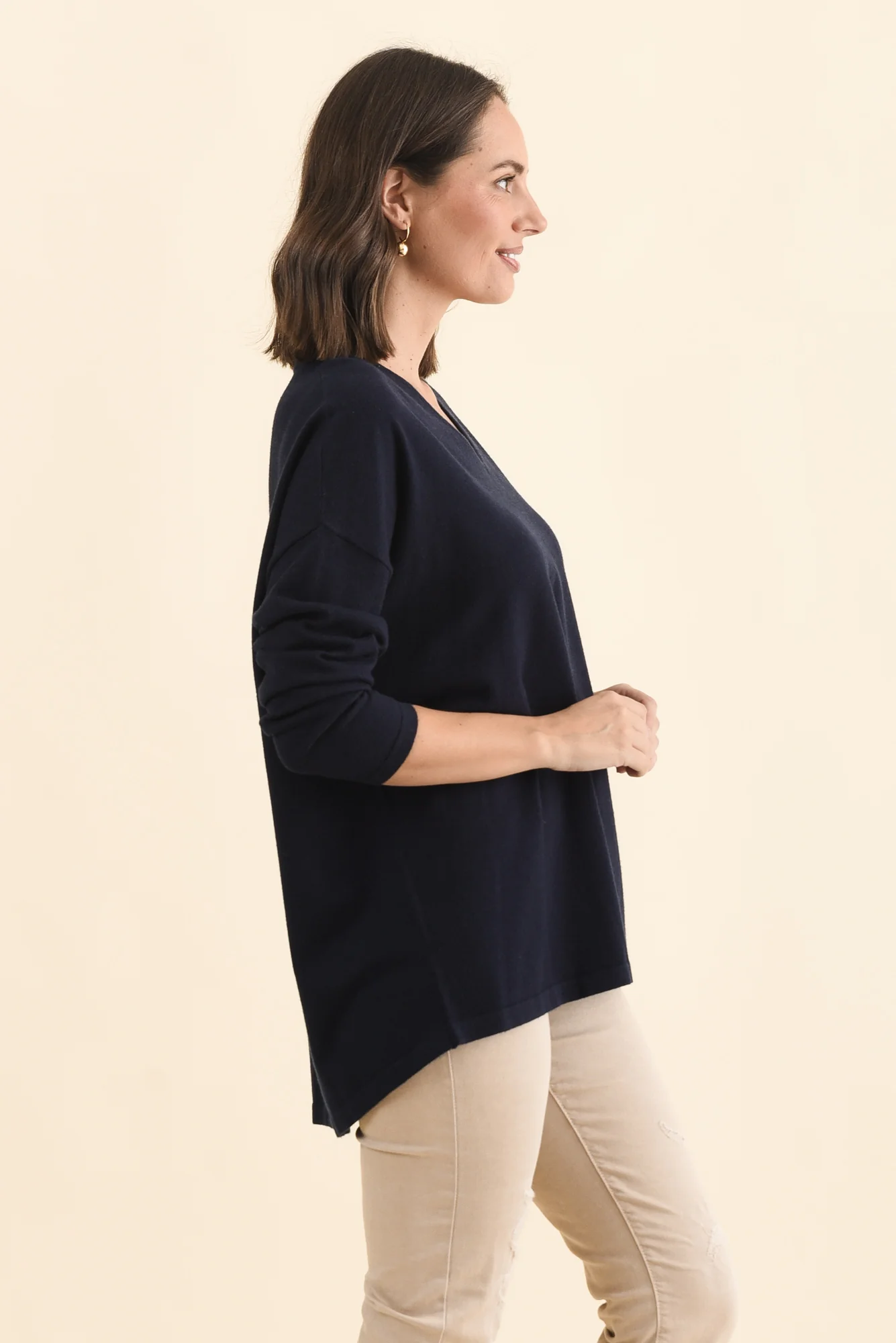 Ronnie Navy Knit Jumper - Image 3