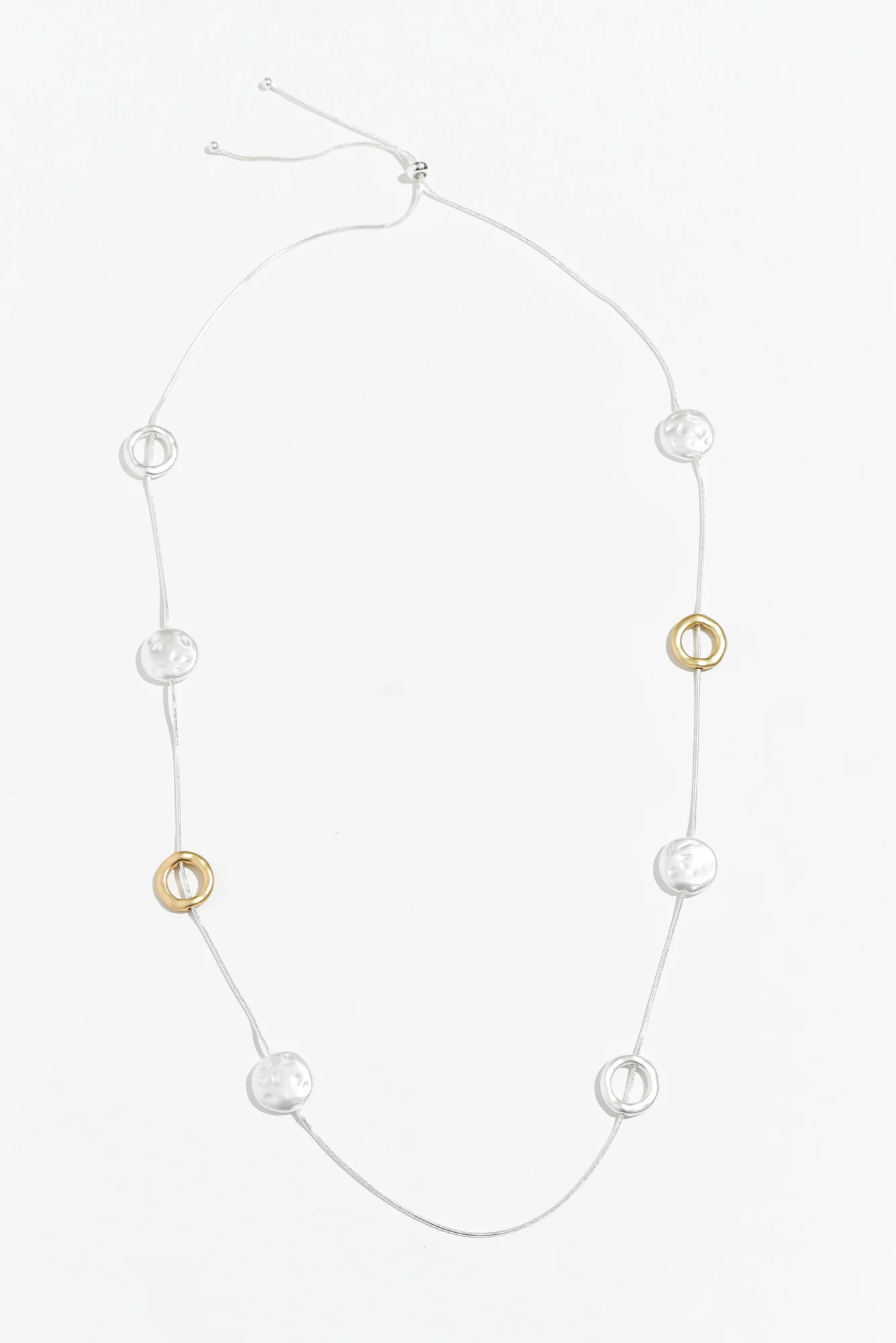 Rosaria Gold Pearl Circle Necklace