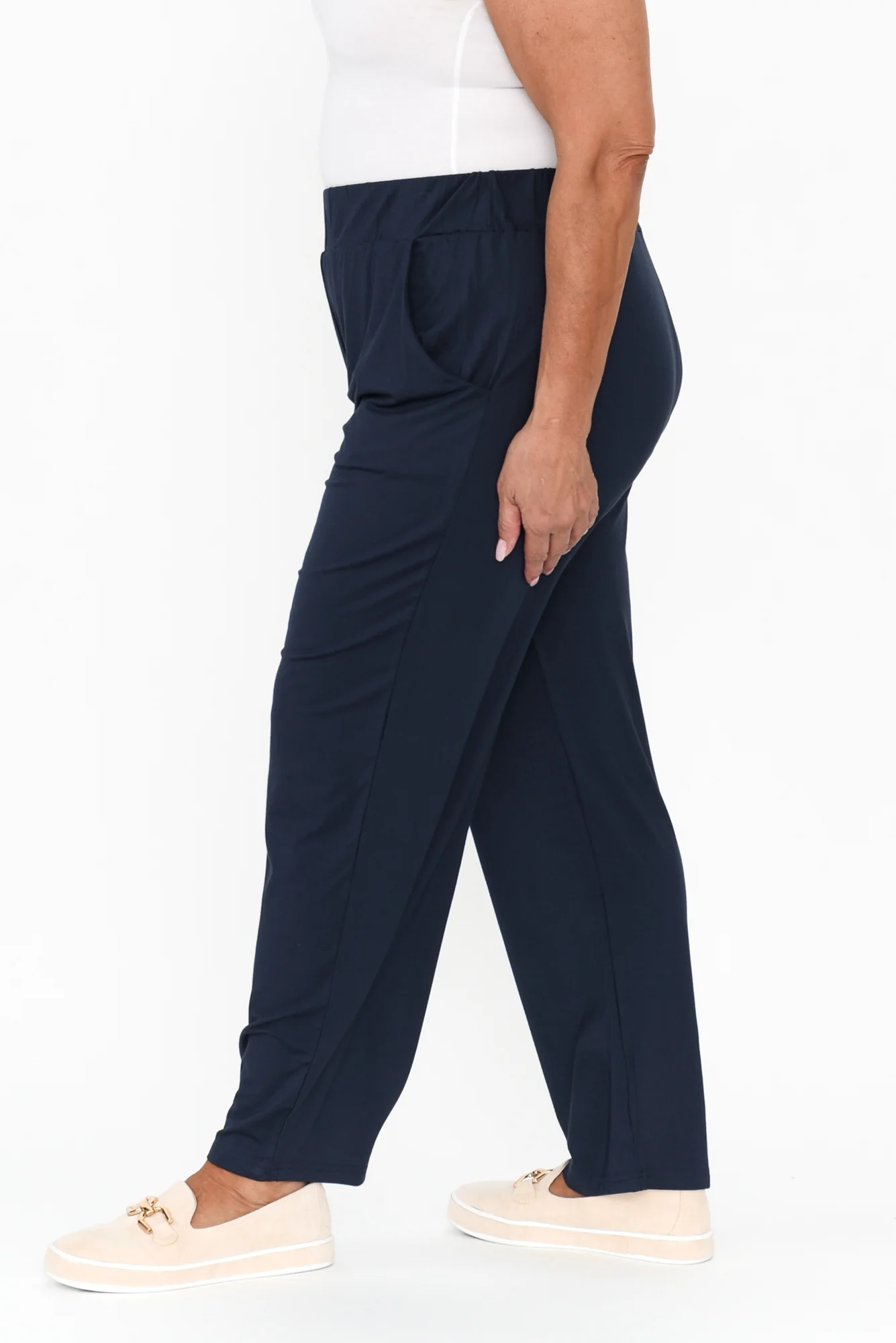 Rosella Navy Bamboo Pants - Image 10