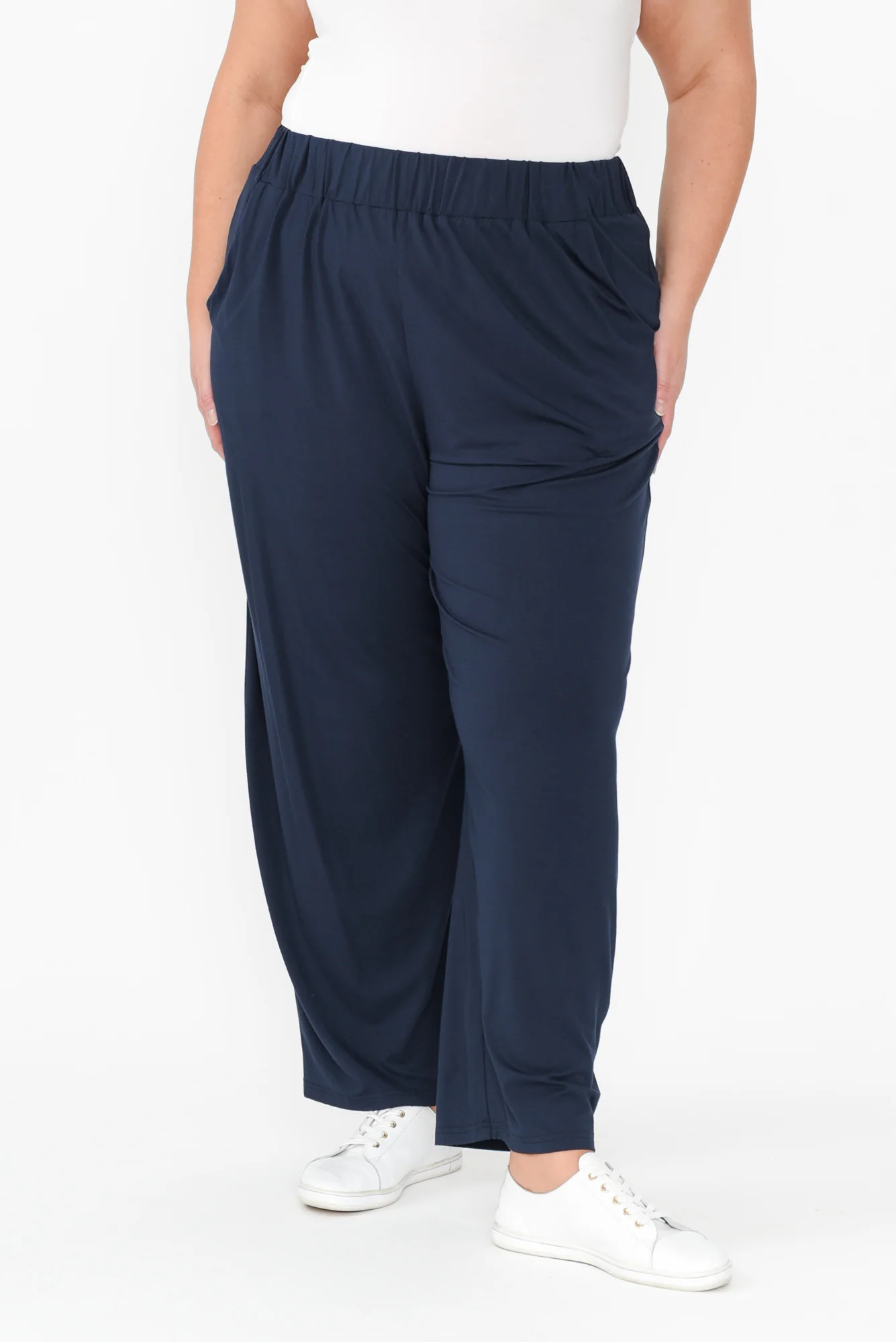 Rosella Navy Bamboo Pants - Image 9