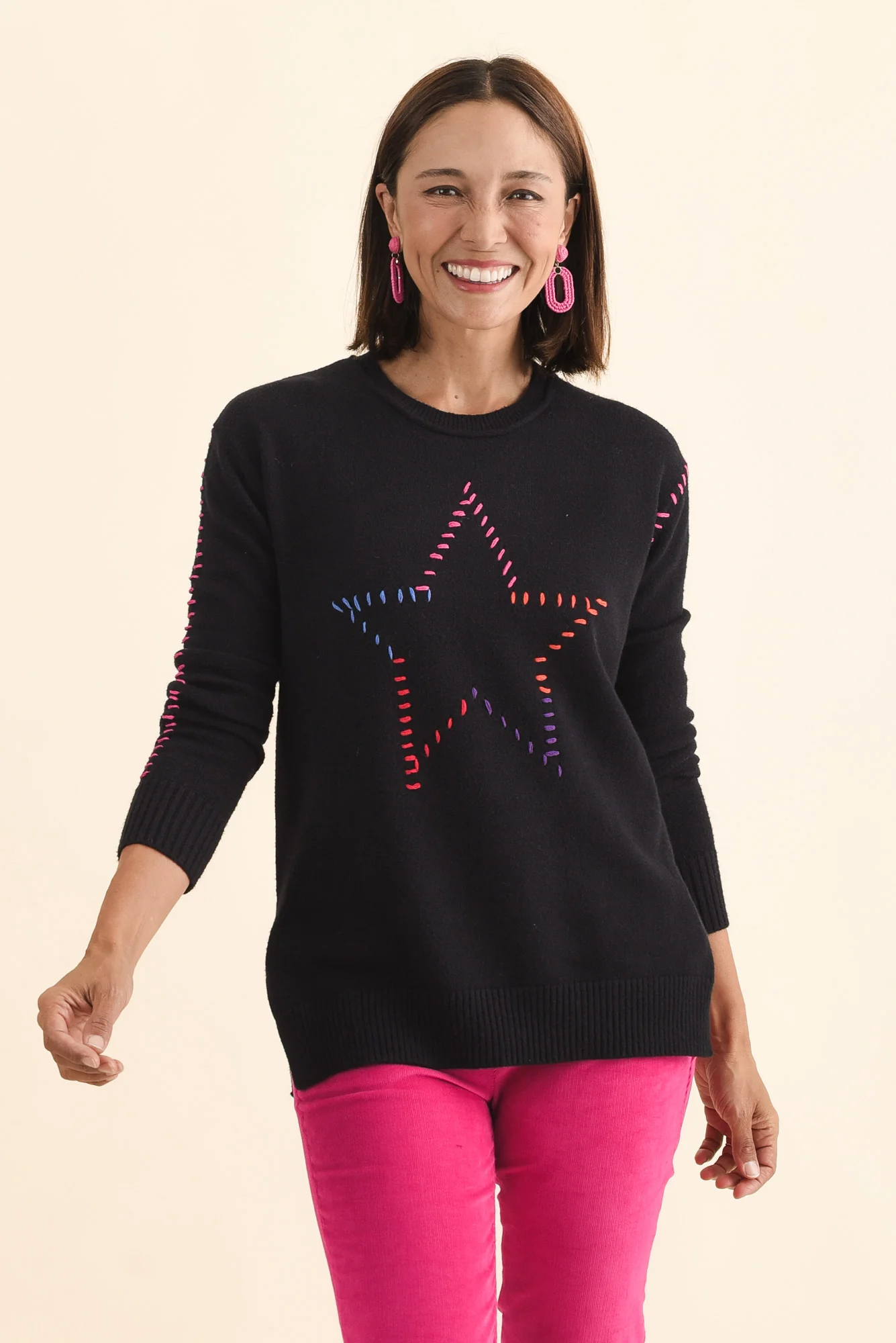 Rowley Black Star Knit Jumper